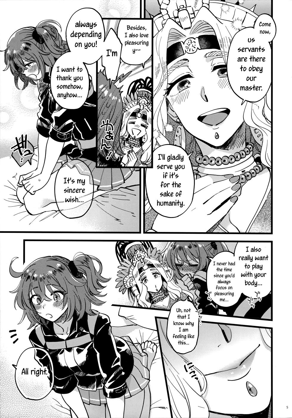 (HaruCC26) [Sonotaozey (Yukataro)] Kyou wa Watashi ga Suru tte Itta no ni! | But I said that you'll be the one pleasured today! (Fate/Grand Order) [English] [joobuspaidatr] - Page 4