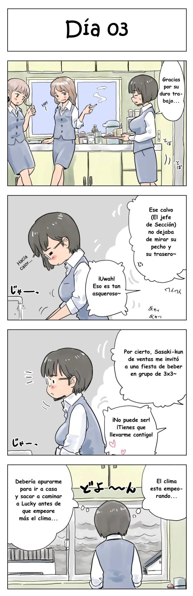 [Lithium] 100-nichigo ni Aiken to Sex suru Jimi Kyonyuu Megane-chan [Spanish] - Page 5
