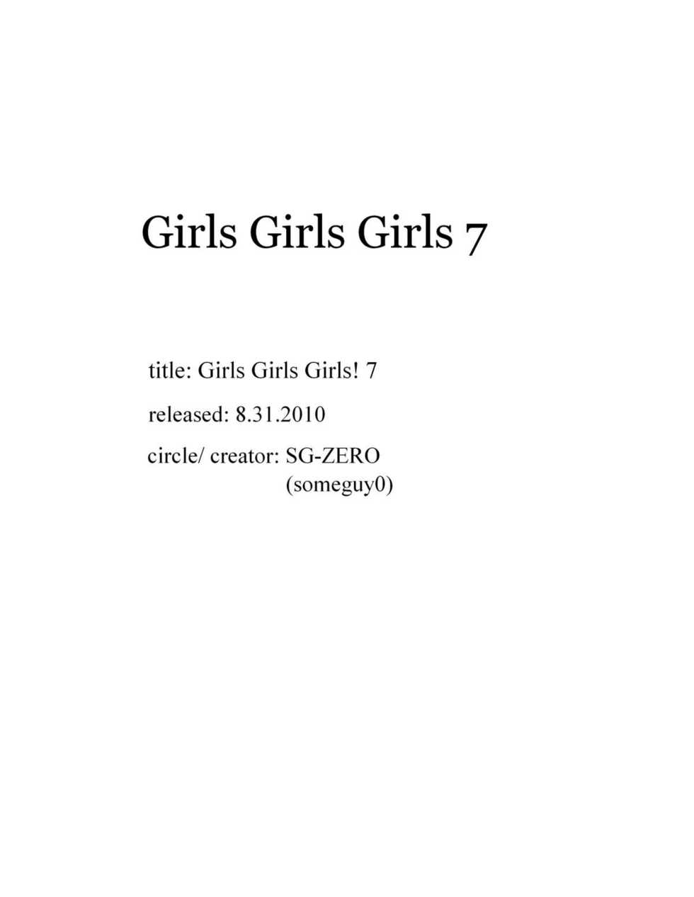 [SG-ZERO] Girls Girls Girls 7 (complete) - Page 35