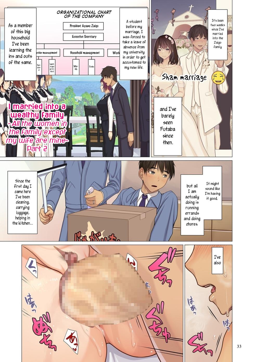 [Emori Uki] Fugou Ichizoku no Muko ~Tsuma Igai Zenin Ore no Onna~ Sono 2 | I married into a wealthy family, Part 2 [English] [joobuspaidatr] - Page 1