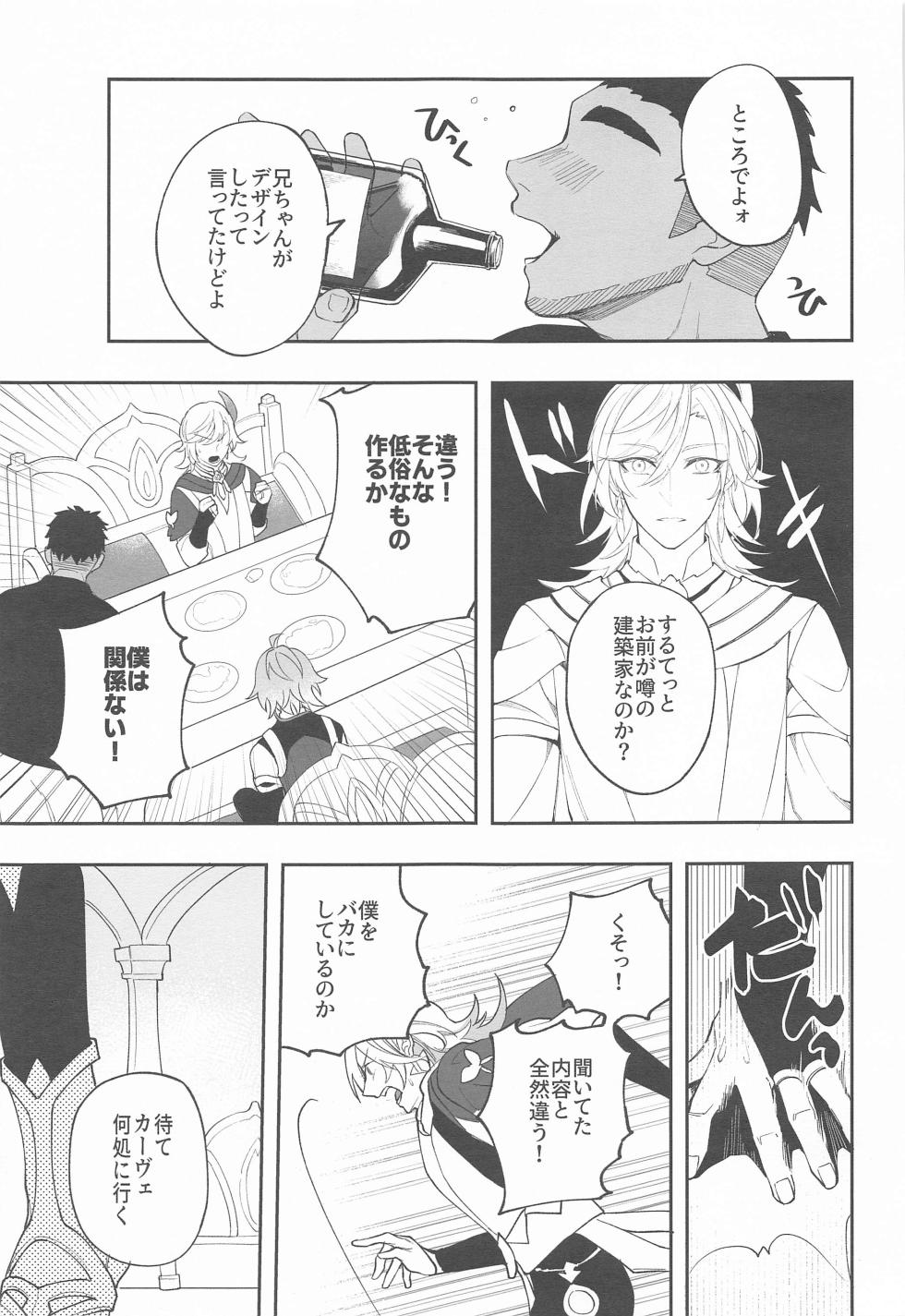 (Kami no Eichi 10) [kurashiki] Kenchikka-dono ga Mata Damasareta You dana (Genshin Impact) - Page 7