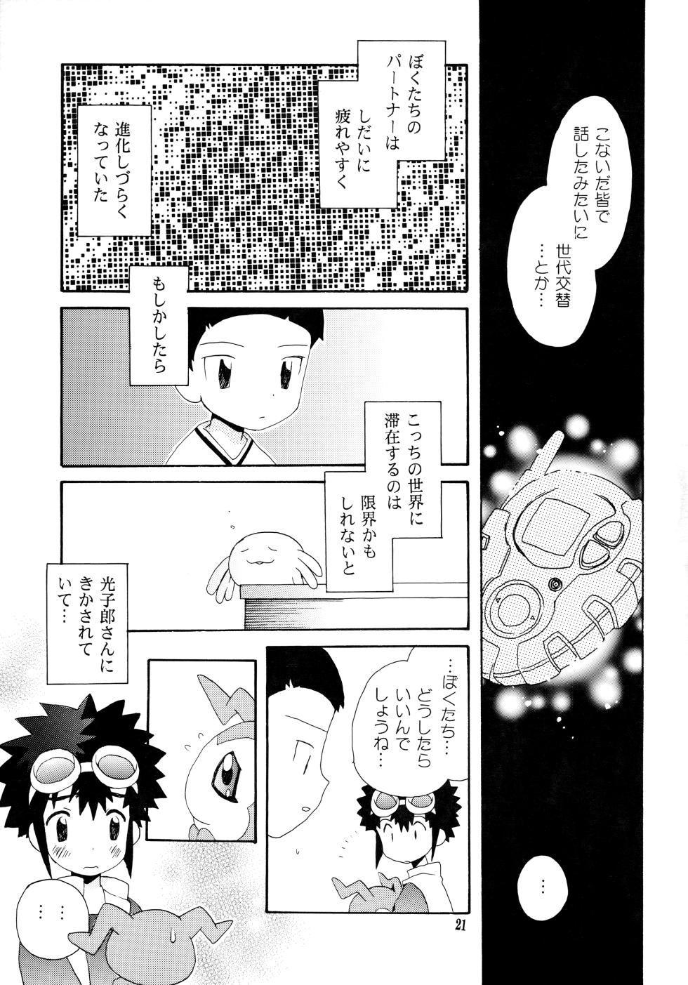 [Kuruguru DNA (Hilo Hoshiai)] Yorokobi mo Kanashimi mo Ikutoshitsuki (Digimon Adventure 02) - Page 20