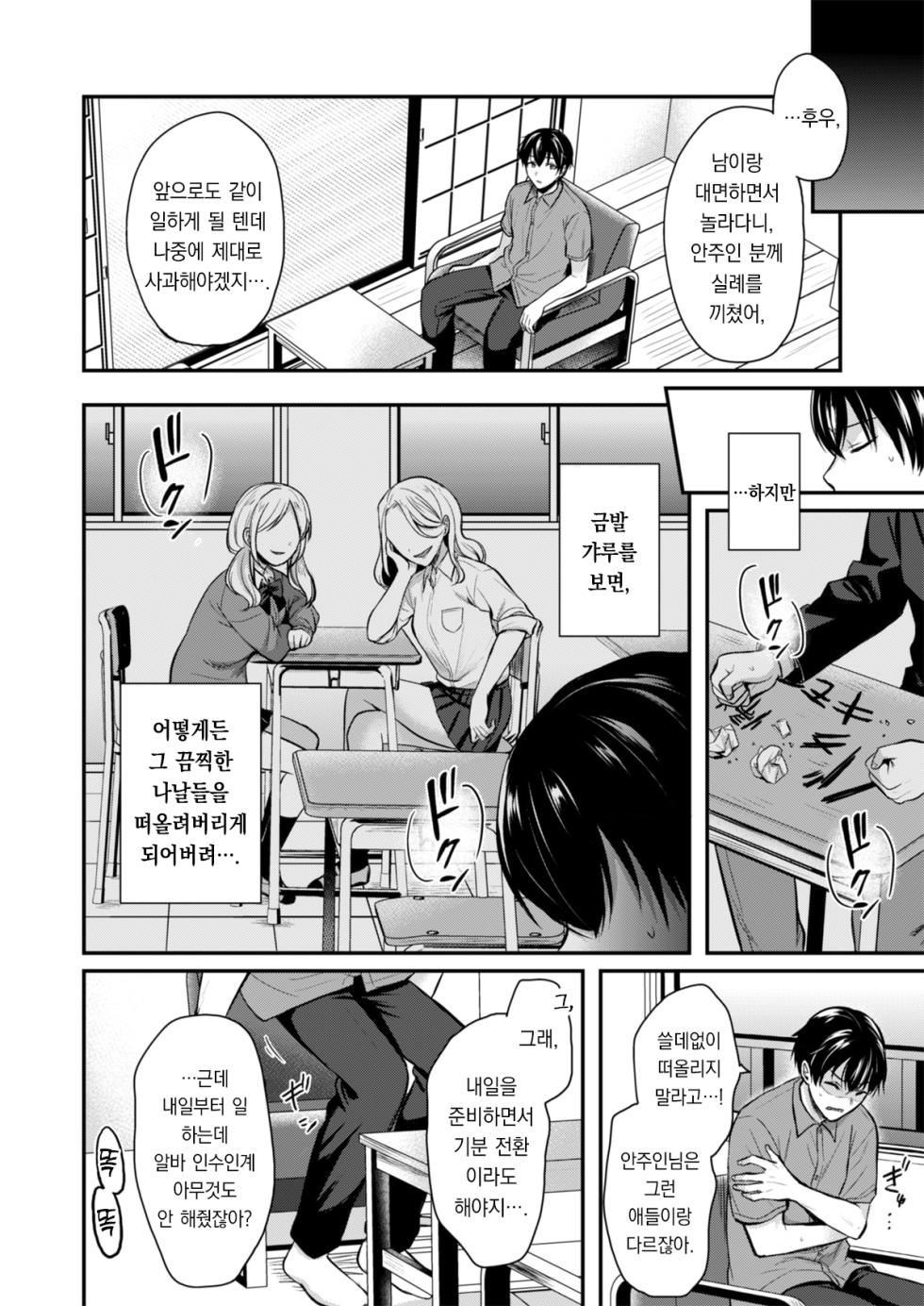 [Pei] Ore no Natsuyasumi wa Gal no Wakaokami to Beit Seikatsu!? 1 | 내 여름방학은 젊은 갸루 안주인과 알바 생활?! 1 [korean][팀 오바참치] - Page 8