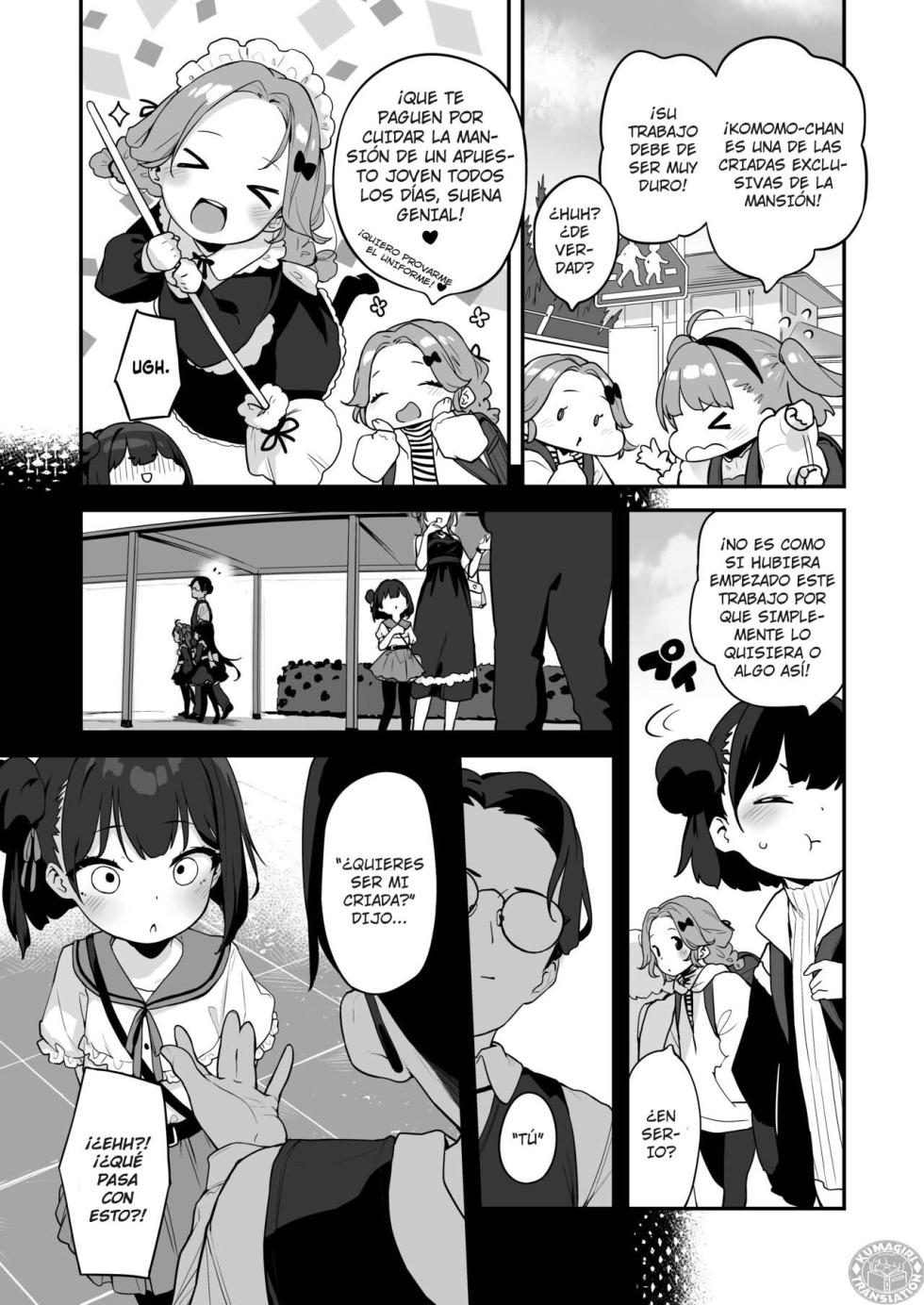 [Mothman (henreader)] Komomo wa Goshujinsama Senyo no Ryoana Nikubenki Loli Maid [Spanish] [KumaGirl Translation] - Page 9