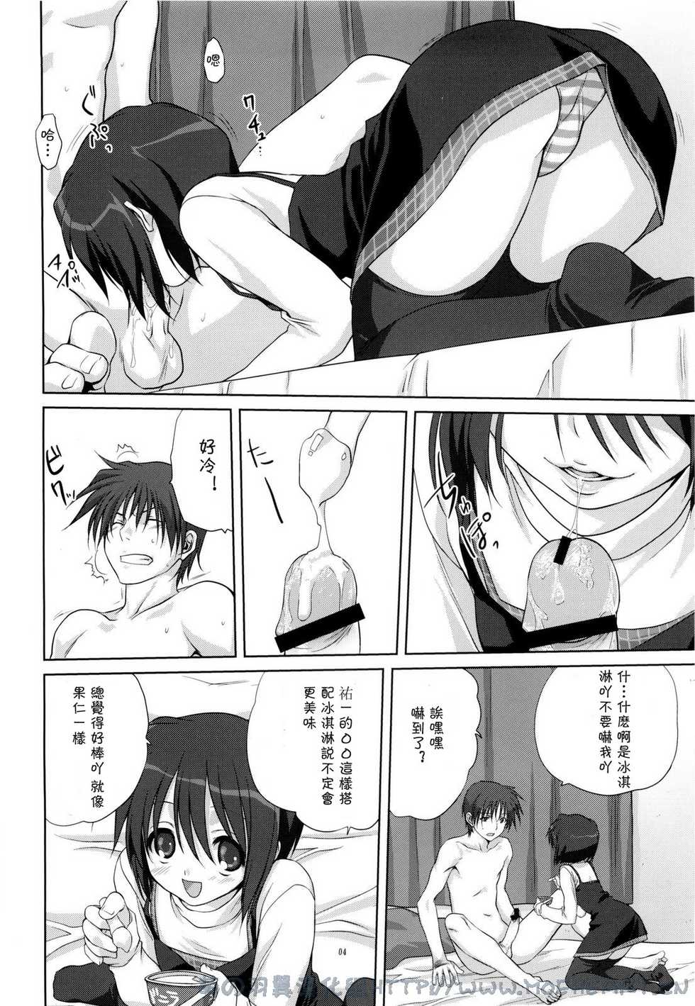 (C76) [Mitarashi Club (Mitarashi Kousei)] Miracle Vanilla Ice (Kanon) [Chinese] [萌の羽翼汉化组] - Page 5