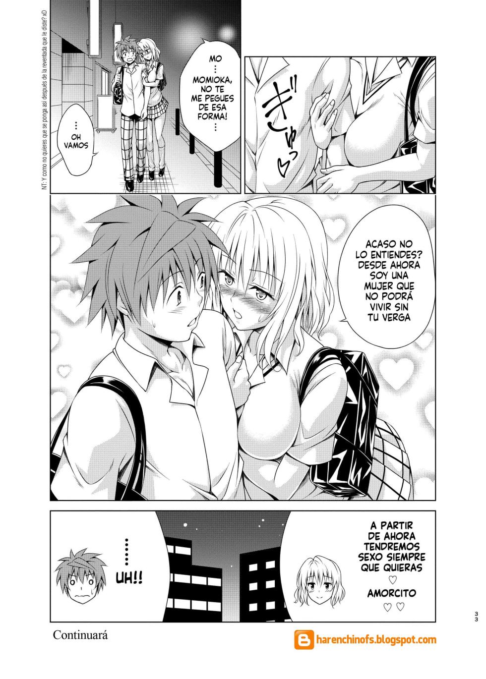 [TORA MACHINE (Kasukabe Taro)] Mezase! Harem Keikaku RX vol. 3 (To LOVE-Ru) [Digital] [Spanish] [Harenchi no Fansub] - Page 33