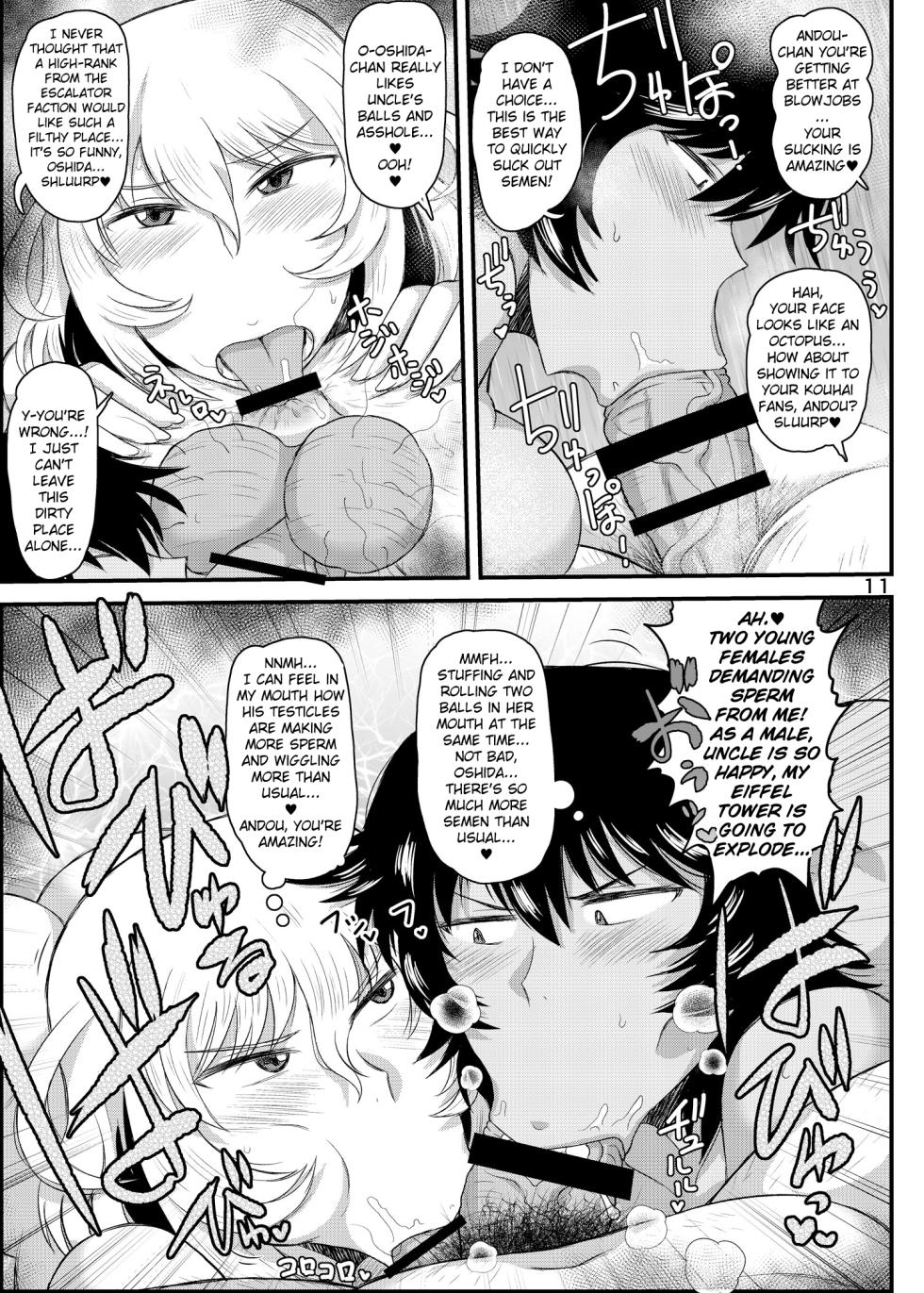 [Great Canyon (Deep Valley)] Girls & Semen 4 ~Oshida to Andou no Enkou Enshuu! | Girls und Semen 4 ~Oshida's and Andou's Compensated Dating Exercise! ~ (Girls und Panzer) [English] [Digital] - Page 12