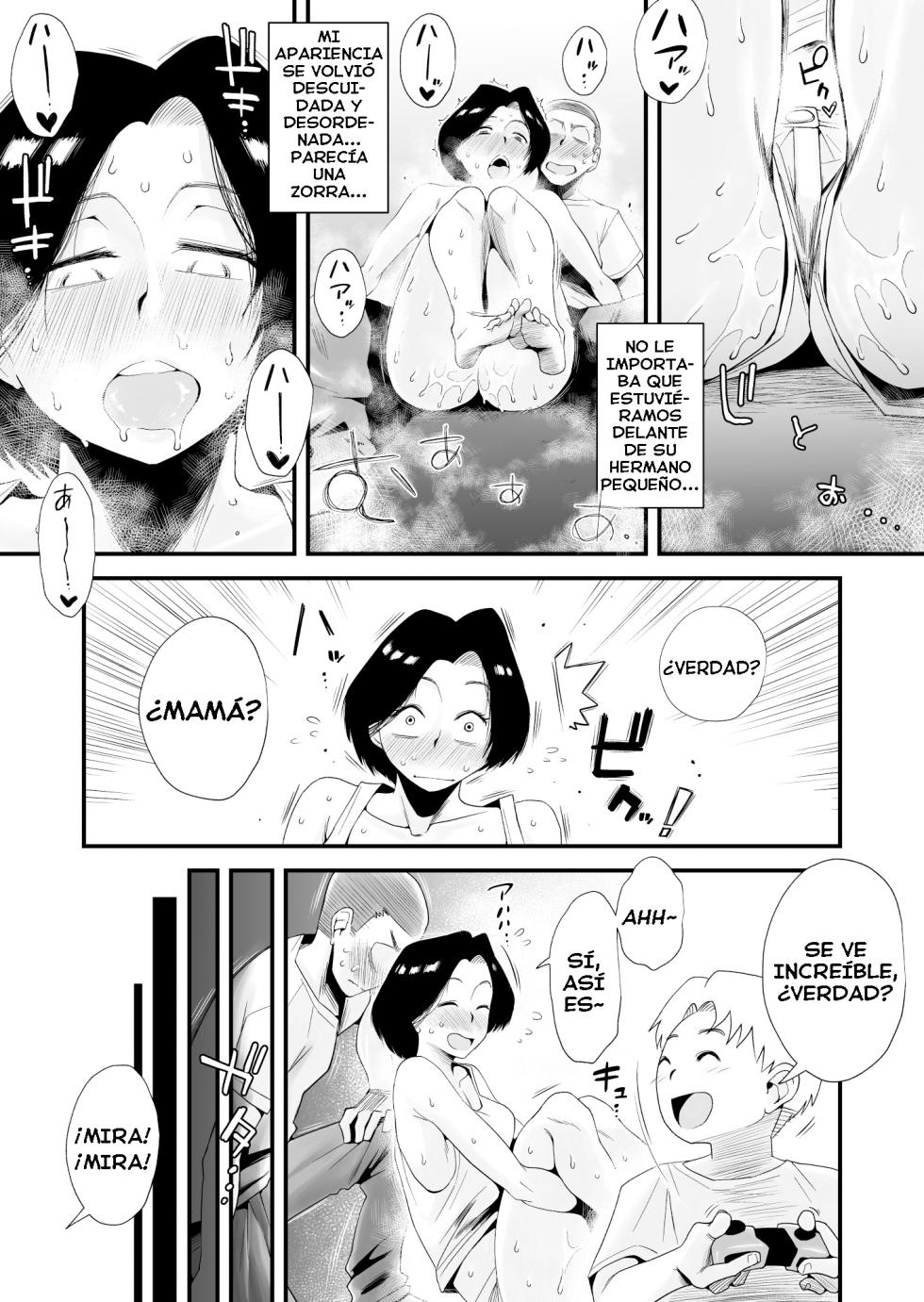[Haitoku Sensei] Dono Mama ga Suki? ~Okada-ke no Baai~ | ¿Cuál mamá te gusta más? ~La Familia Okada~ [Spanish] [J.C. Translations] - Page 16