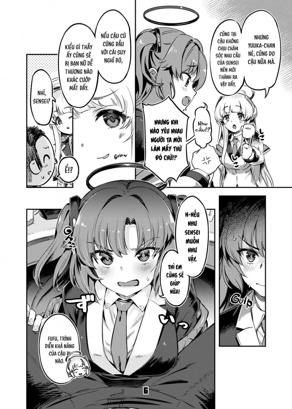 [Zombie to Yukaina Nakamatachi (Super Zombie)] Sensei! Sakiccho dake de Iin Desu ka? (Blue Archive)  [Vietnamese Tiếng Việt] [Digital] - Page 5