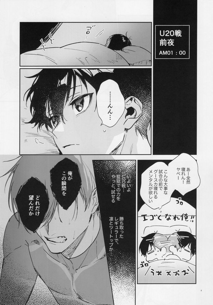 (Chou Seishun Egoism 2023 Natsu) [Bomber Tarou (Bomber Tarou)] DISTORTION (Blue Lock) - Page 4