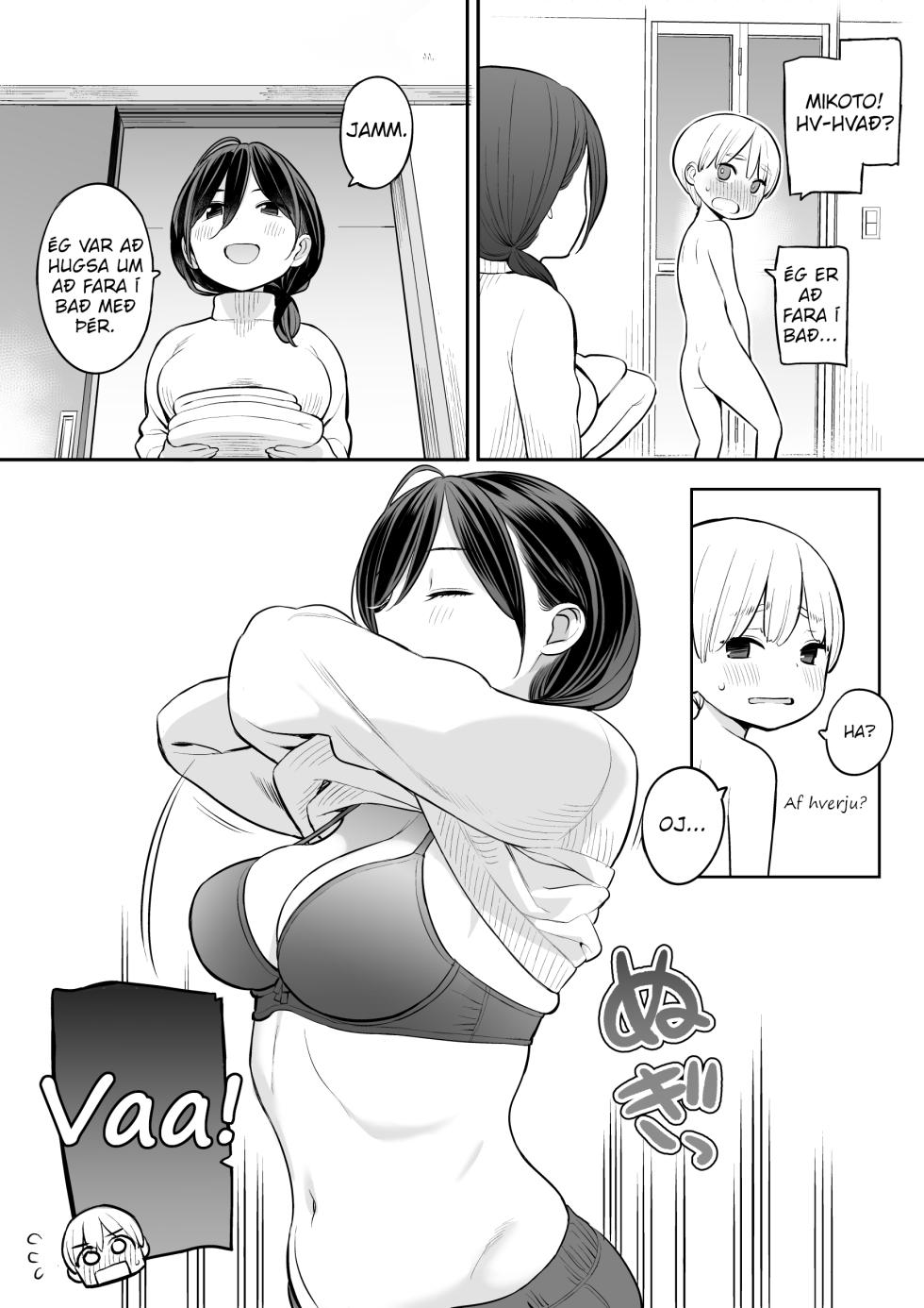 [Higuma-ya (Nora Higuma)] Okaa-san de Seitsuu Shichatta Ryouta-kun | Ryota fékk sitt fyrsta sáðlát með stjúpmömmu [Icelandic] [dndon] - Page 4