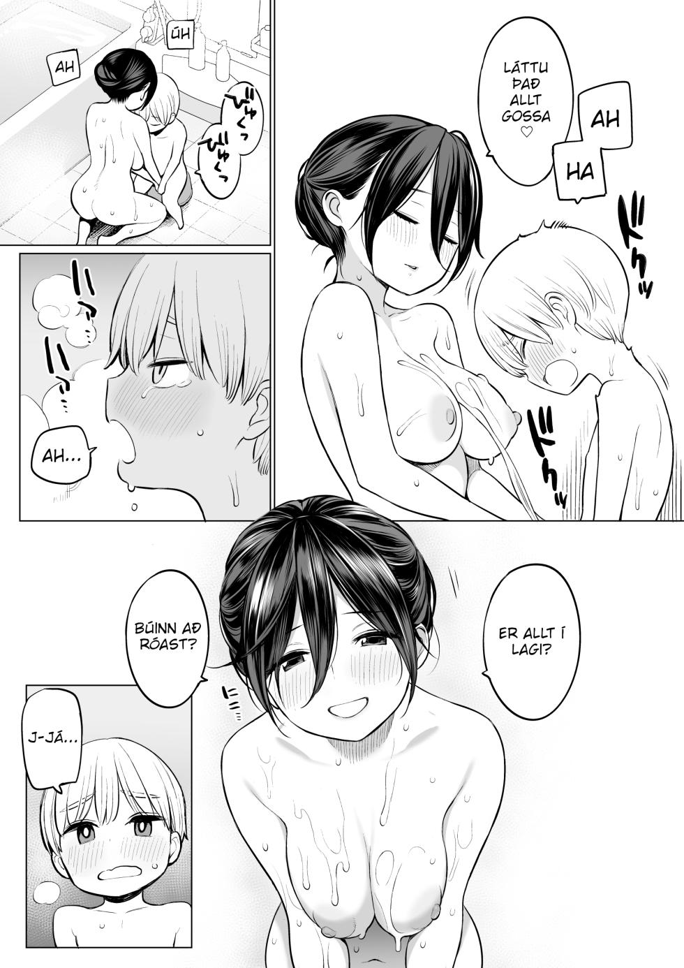 [Higuma-ya (Nora Higuma)] Okaa-san de Seitsuu Shichatta Ryouta-kun | Ryota fékk sitt fyrsta sáðlát með stjúpmömmu [Icelandic] [dndon] - Page 15