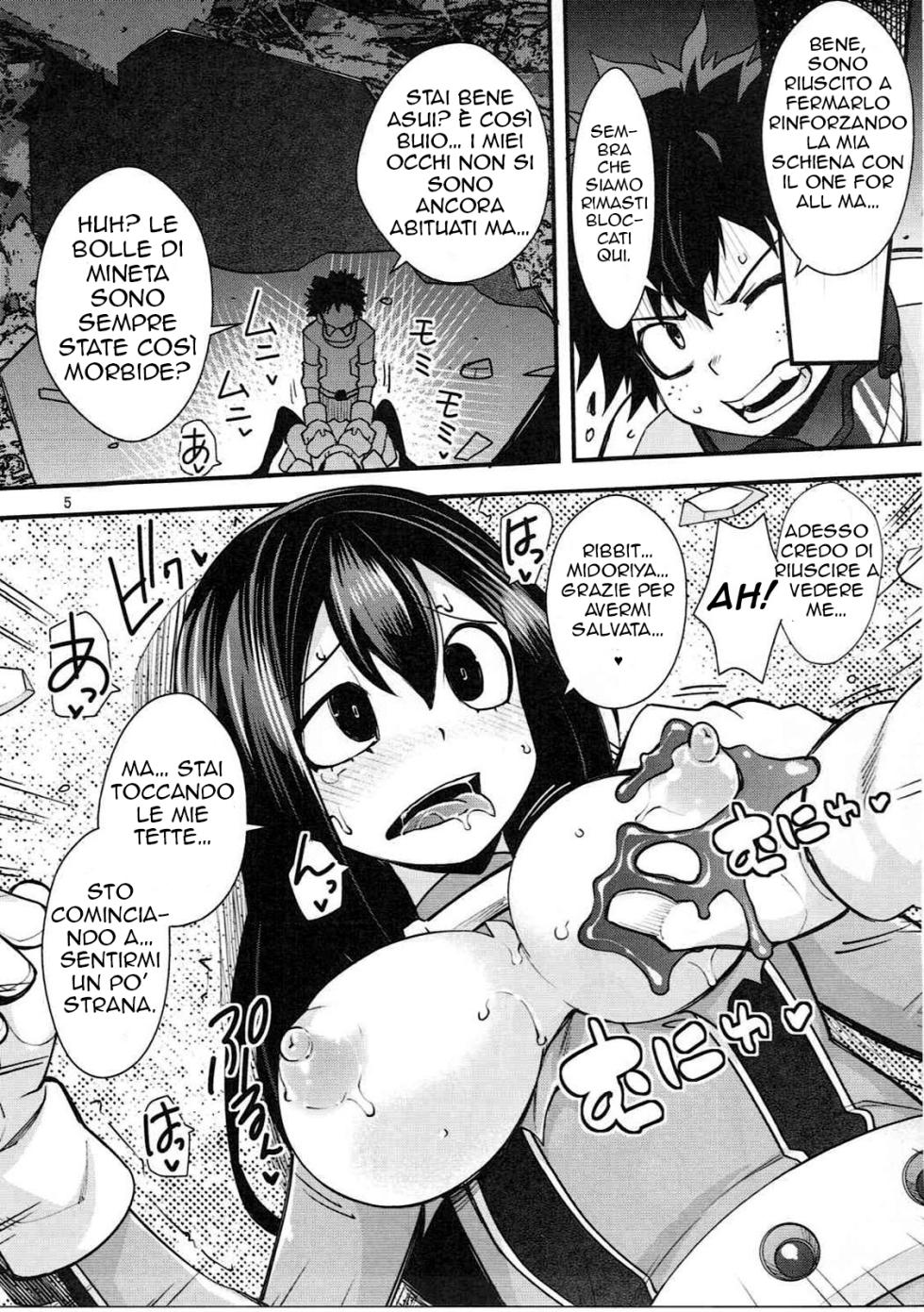 (C91) [UNIQUE (Rakujin)] Tsuyu-chan to... Shite | Do Tsuyu-chan (Boku no Hero Academia) [Italian] - Page 4