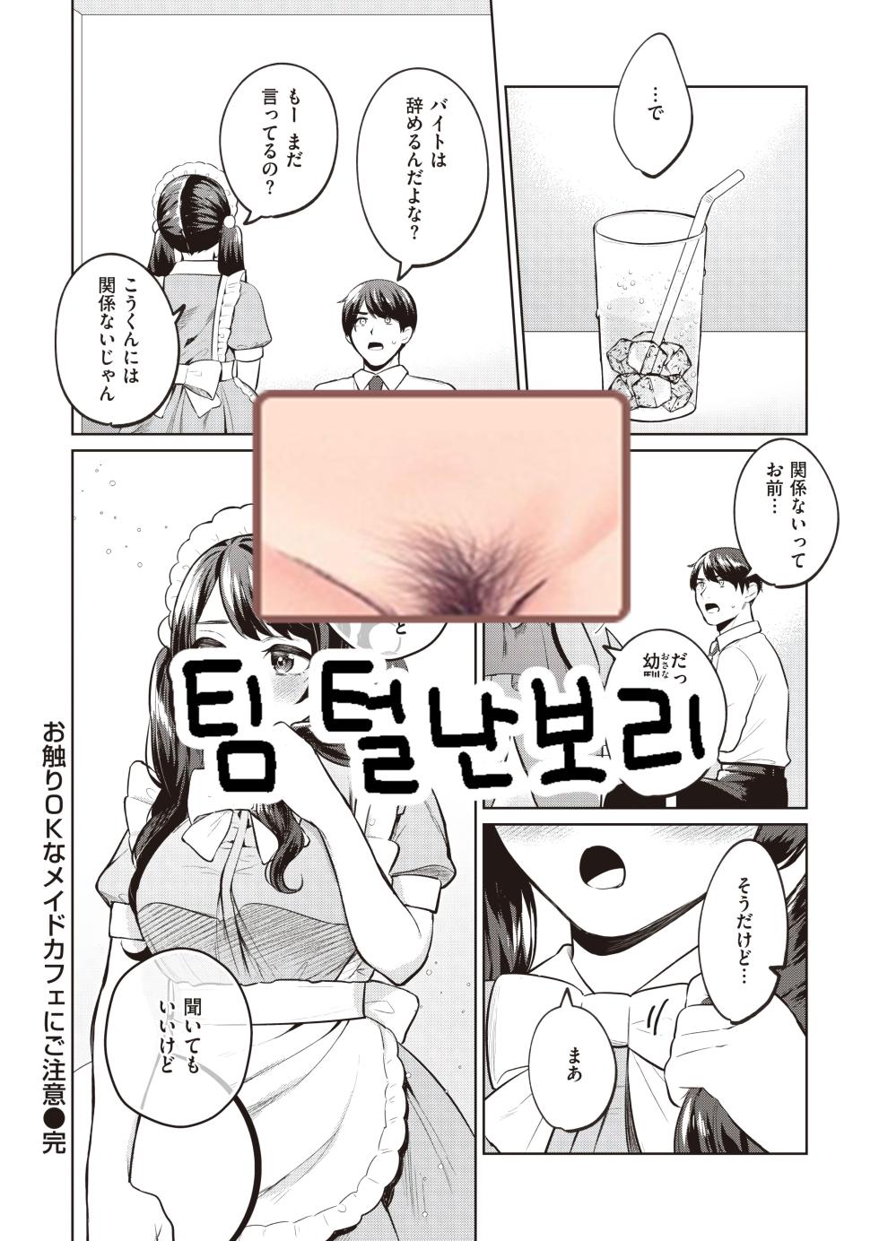 [Minamo] Osawari OK na Maid Cafe ni Gochuui (COMIC Kairakuten BEAST 2024-02)  [Korean] [팀 털난보리] [Digital] - Page 25