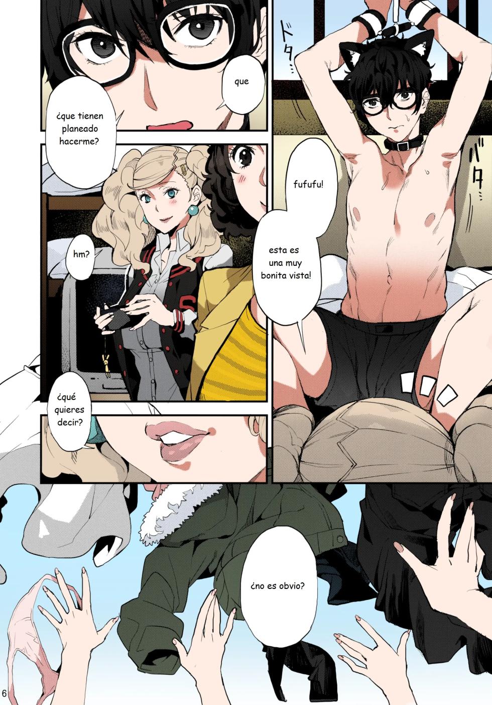 (C96) [Oppai Baibai (Azukiko)] Hattoubun no Persona (Persona 5) [Spanish] [MoeohUp] [Colorized] [SPDSD] - Page 7