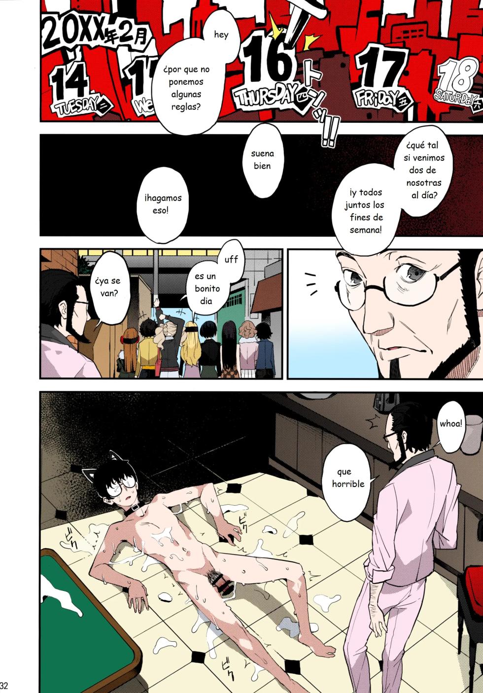 (C96) [Oppai Baibai (Azukiko)] Hattoubun no Persona (Persona 5) [Spanish] [MoeohUp] [Colorized] [SPDSD] - Page 33
