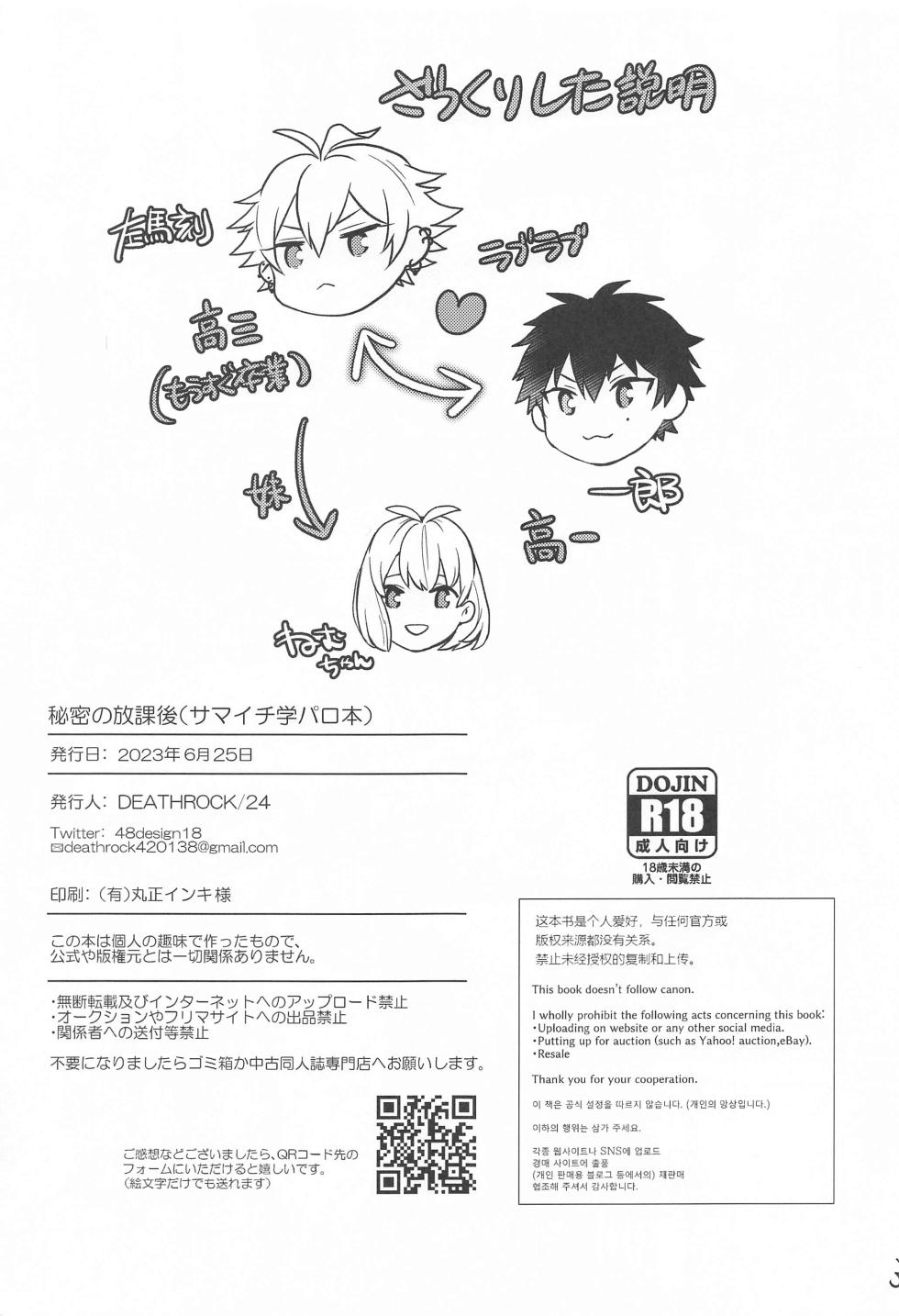 (Samasu Koi Ichizu na Omoi JB2023) [DEATHROCK (24)] Himitsu no Houkago (Hypnosis Mic) - Page 2