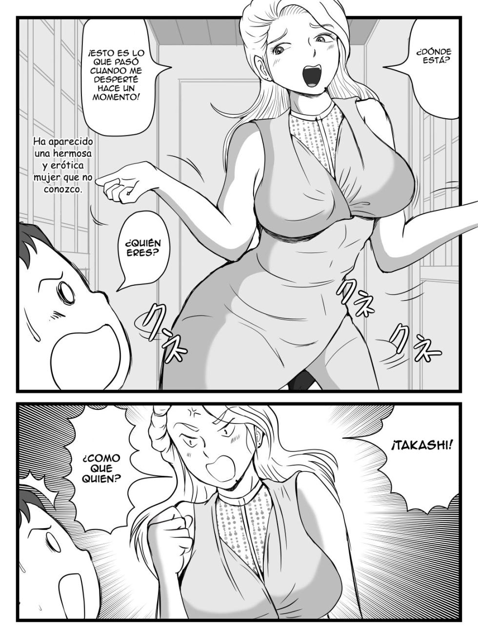 [Momoziri Hustle Dou] Kirei ni Natta Kaa-chan no Ana ni Dashimakuri | Me Estoy Corriendo en los Agujeros de mi Ahora Hermosa Madre  [Spanish] [Azul03] - Page 5