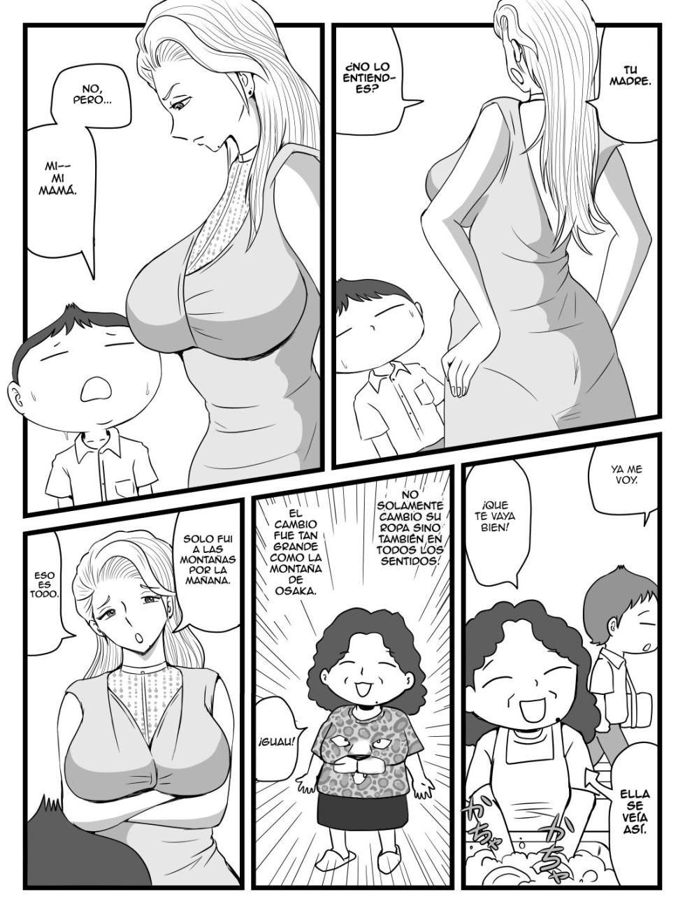 [Momoziri Hustle Dou] Kirei ni Natta Kaa-chan no Ana ni Dashimakuri | Me Estoy Corriendo en los Agujeros de mi Ahora Hermosa Madre  [Spanish] [Azul03] - Page 6
