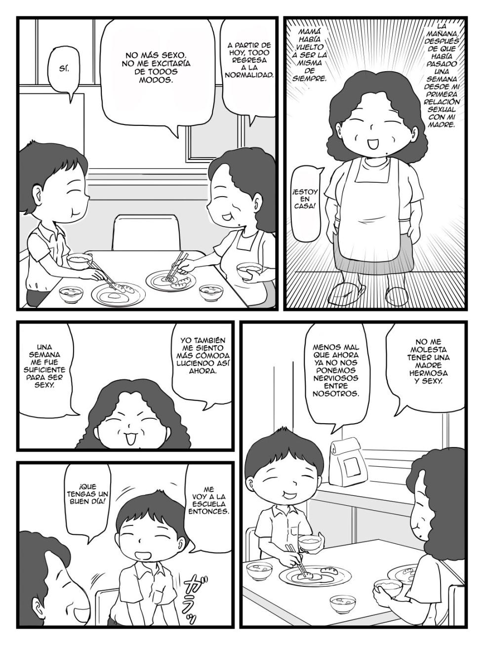 [Momoziri Hustle Dou] Kirei ni Natta Kaa-chan no Ana ni Dashimakuri | Me Estoy Corriendo en los Agujeros de mi Ahora Hermosa Madre  [Spanish] [Azul03] - Page 28