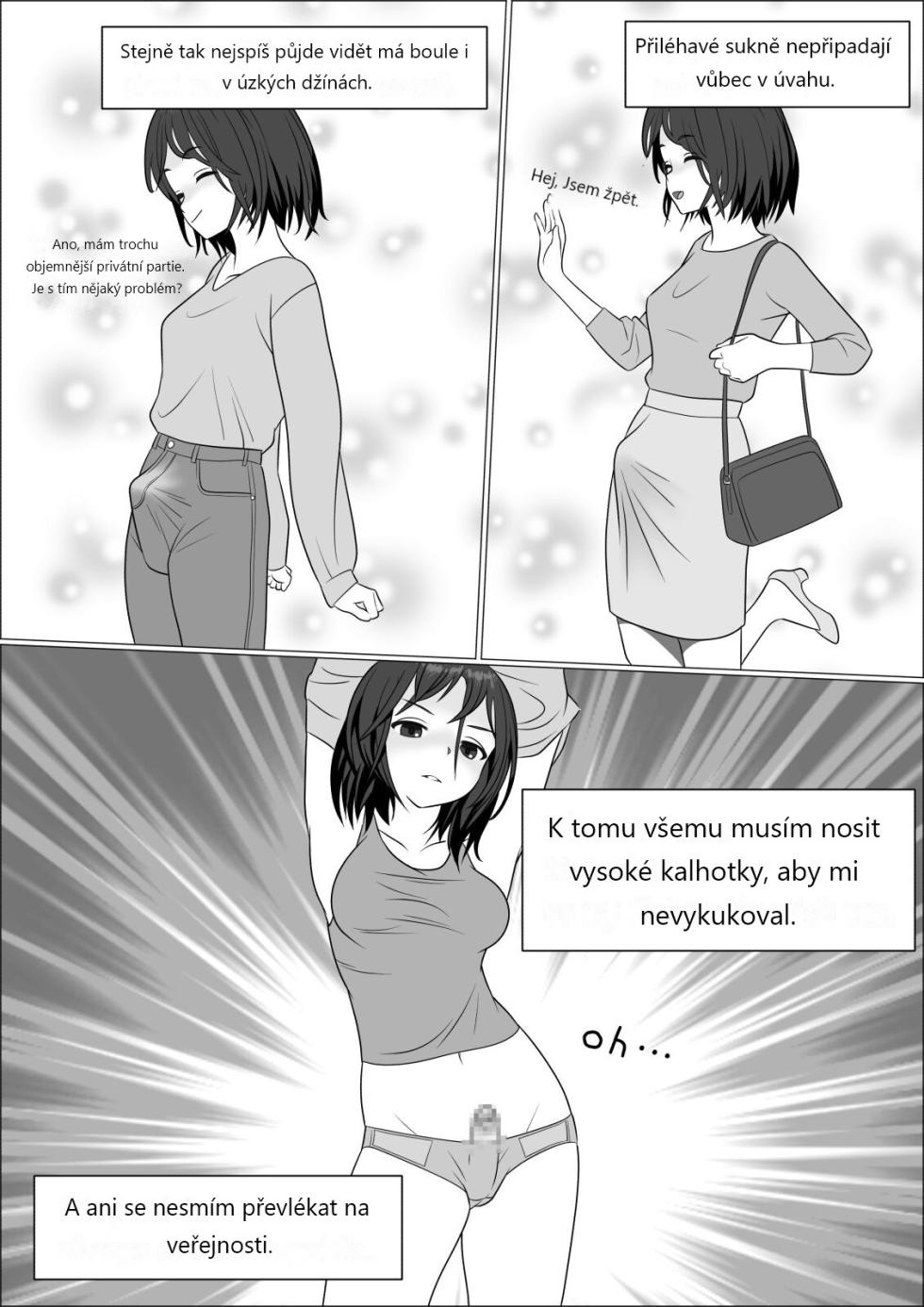 [Herikutsu Ryuutsuu Center] Chinpo Lady Fujoshi ni Chinpo ga Haemashita | CHINPO LADY An Otaku Girl Grows a Dick [Czech] [«FAku»] [Digital] - Page 13
