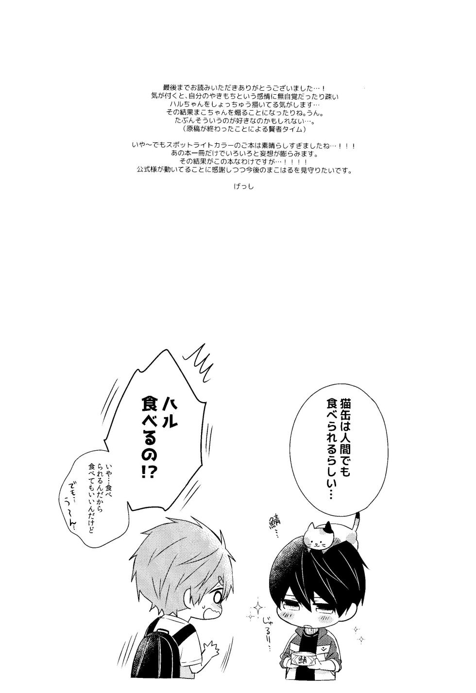 (Splash! 12) [CrashRush (Gesshi)] Yakimochiyaki no Uchi no Neko (Free!) - Page 28