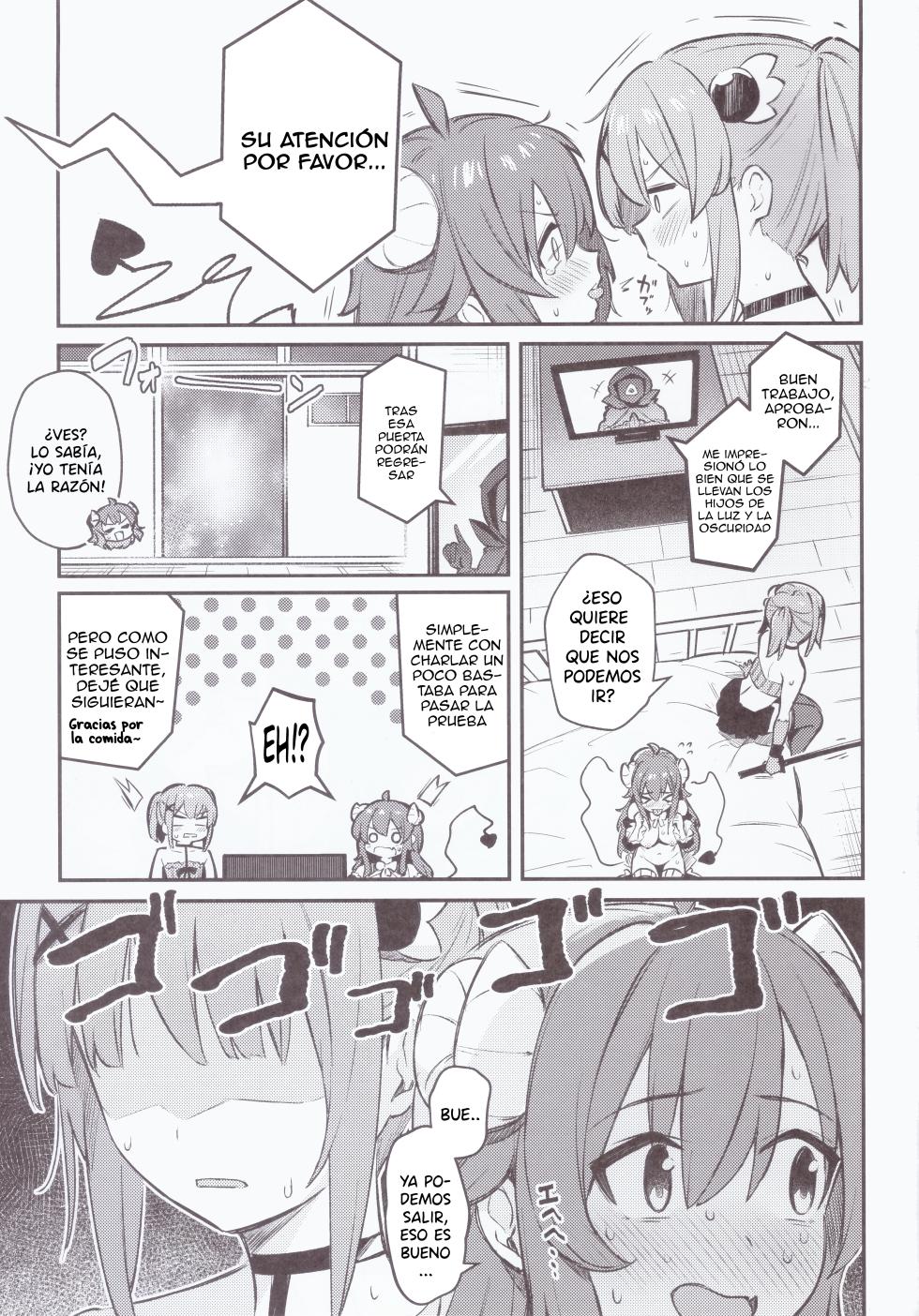 (C103) [Bochi Bochi no Ki (Borusiti)] Mazoku wa Shukuteki to Nakayoshi Shinai to Derarenai Heya ni, Tojikomerarete Shimatta! (Machikado Mazoku) [Spanish] [Diego Giangreco] - Page 34