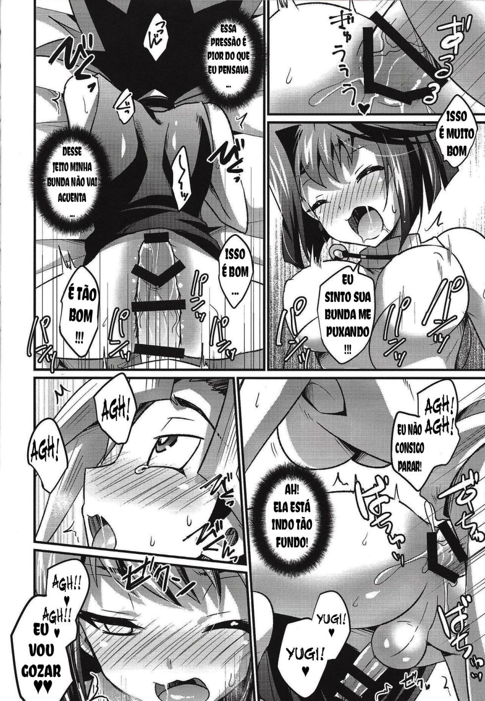 (Sennen Battle Phase 22) [HEATWAVE (Kaitou Yuuhi)] FUTANARIHEROINE x HERO (Yu-Gi-Oh! Series) [Portuguese-BR] - Page 8