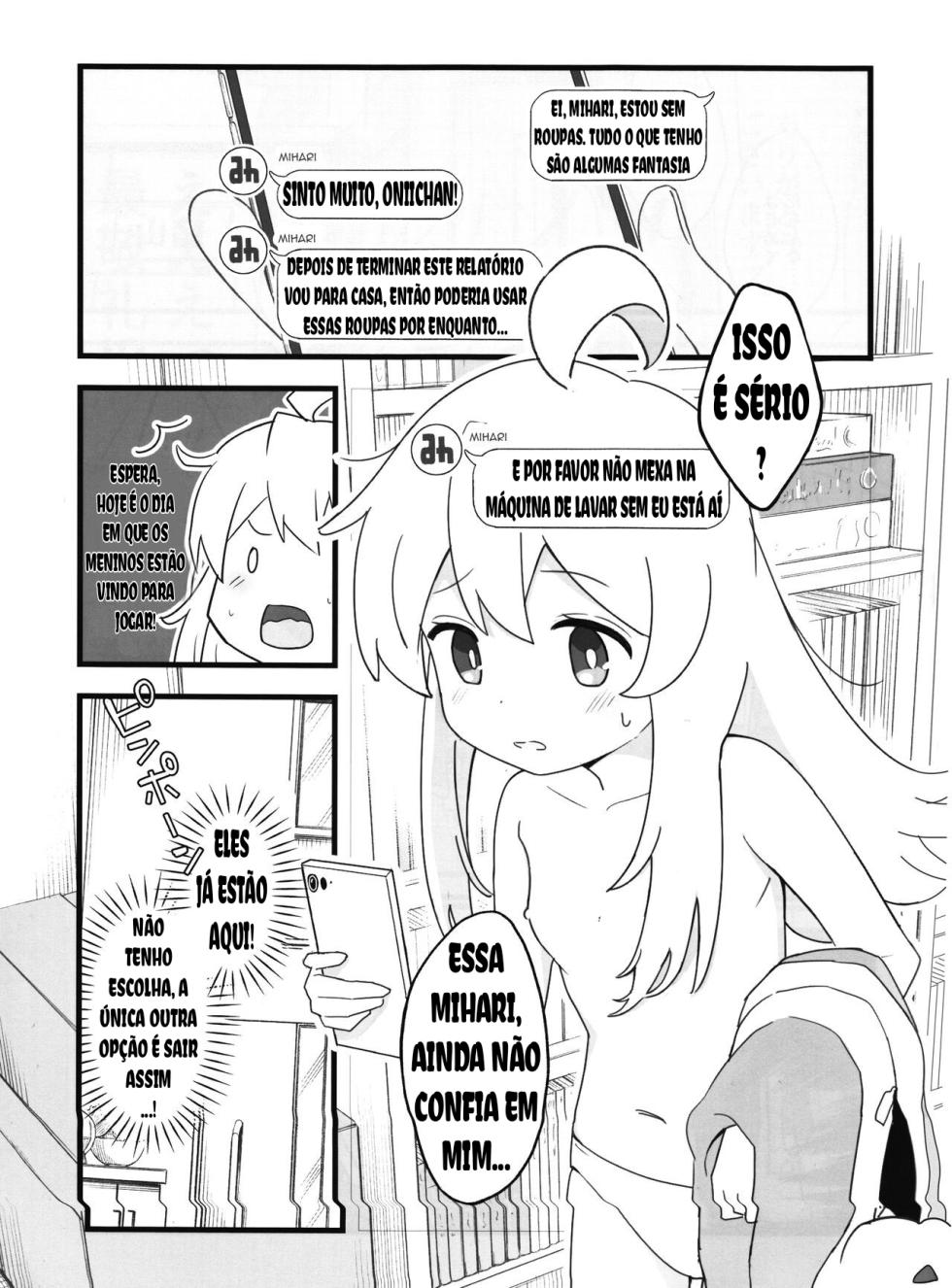 (Onii-chan to Issho! 3) [kirscherise (Yoshiizumi Hana)] Ookami-san wa Oshimai! (Onii-chan wa Oshimai!) [Portuguese-BR] - Page 4