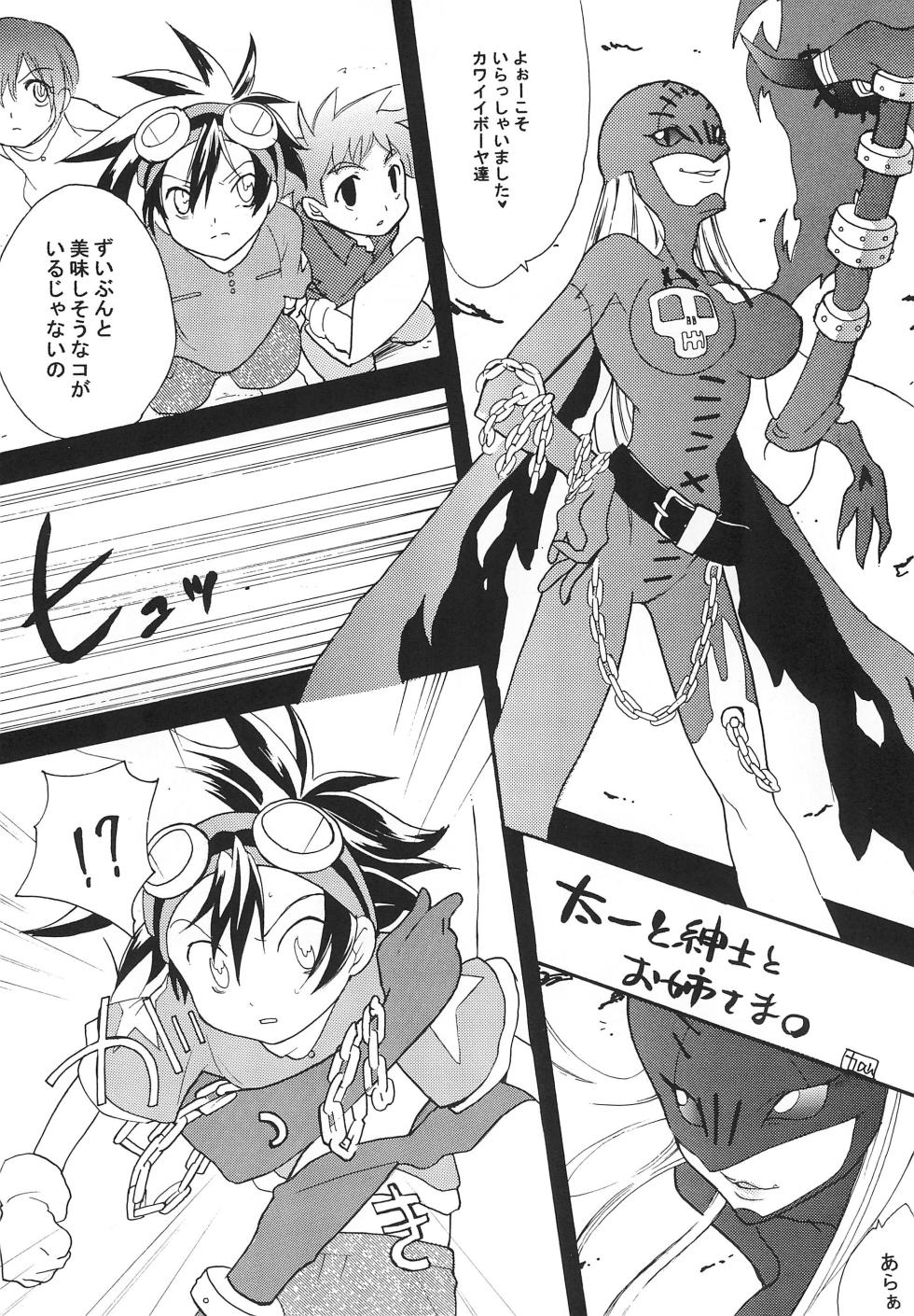 [Gokudou no Isshun. (Kayama Kifumi, Ichinose Nyan)] MARGINAL SEX (Digimon Adventure 02) - Page 12