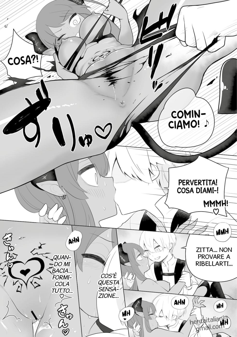 [Amuai Okashi Seisakusho (Ahoge Kinoko, Kikkomuhito)] Taima no Sandatsusha ~Taimashi ga Karada mo Kioku mo Succubus ni Ubawareru Ohanashi~ [Italian] [Hentaitaliani] - Page 10