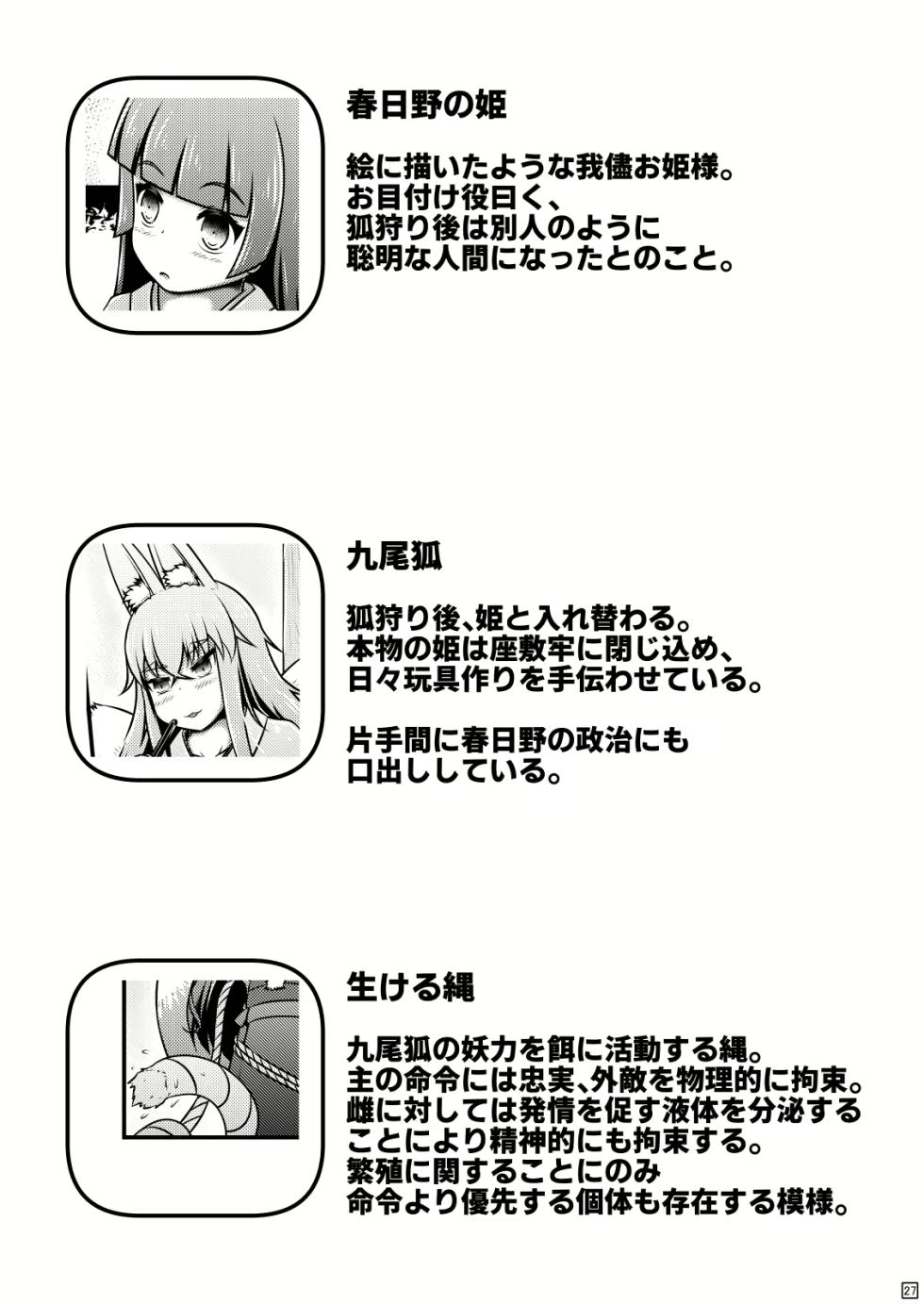 [Shiroi Shinoshino (Shinoda Kazuhiro)] Ikeru nawa o shussan shi tsudzukeru ohimesama to kyubiko [Digital] - Page 27