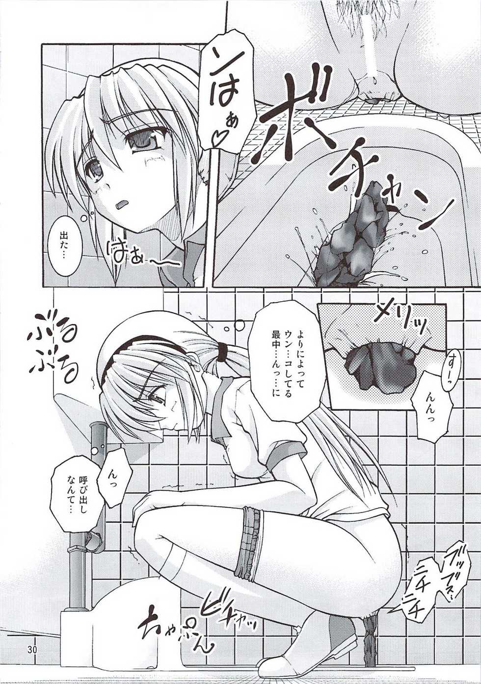 (C78) [Juicy Fruits (Satomi Hidefumi)] Bou Yuumei Koukou Joshi Toilet Tousatsu 2-jigen Bishoujo Hen Vol. 4 (Clannad) - Page 30