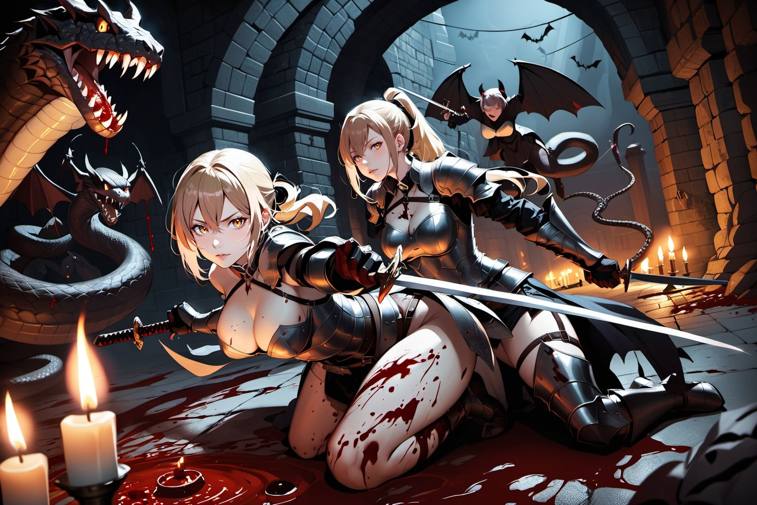 堕入暗黑地牢 [血腥版] [Fall into the dark dungeon][Guro version] [AI Generated] - Page 13