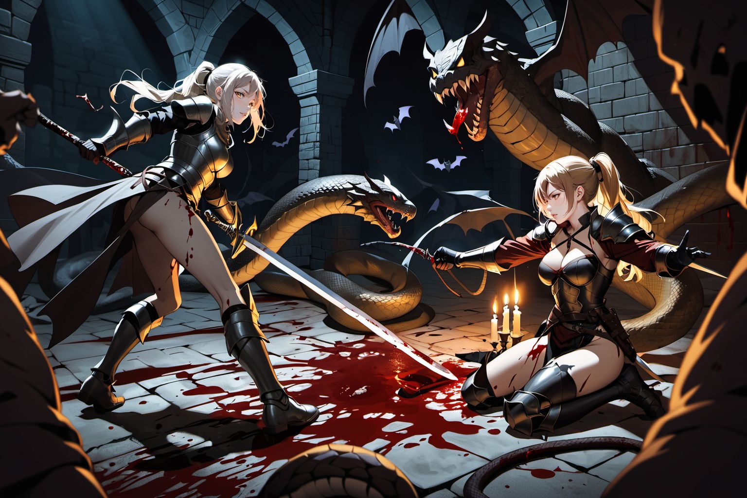 堕入暗黑地牢 [血腥版] [Fall into the dark dungeon][Guro version] [AI Generated] - Page 14