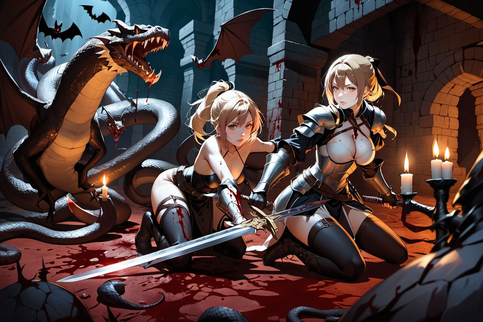 堕入暗黑地牢 [血腥版] [Fall into the dark dungeon][Guro version] [AI Generated] - Page 18