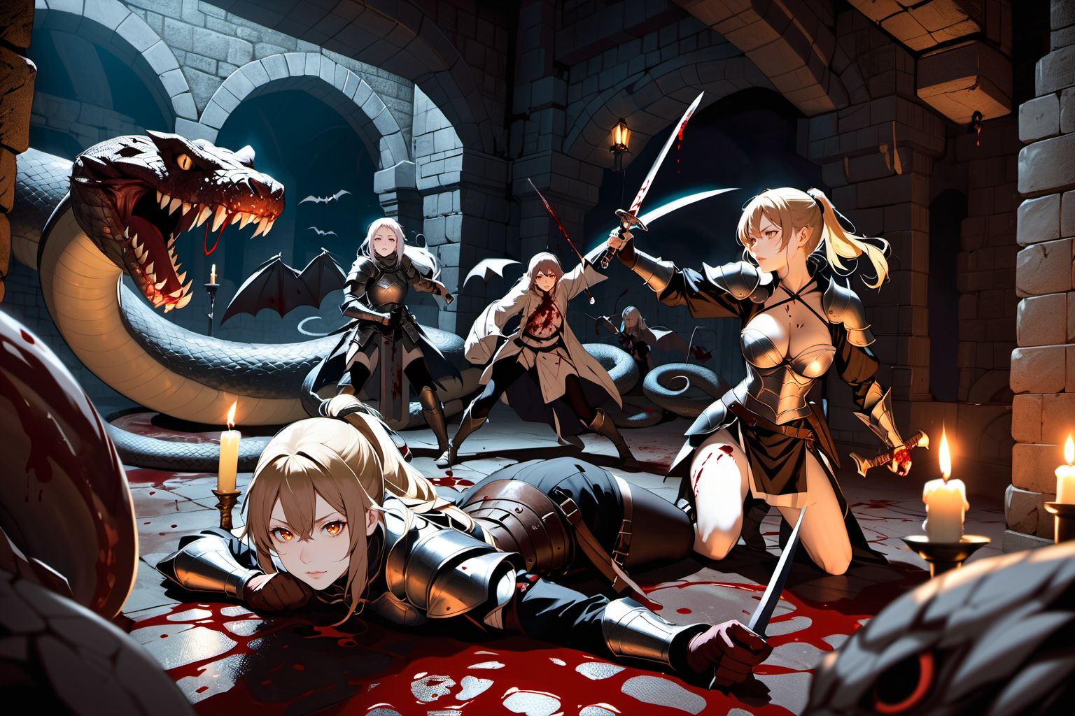 堕入暗黑地牢 [血腥版] [Fall into the dark dungeon][Guro version] [AI Generated] - Page 20