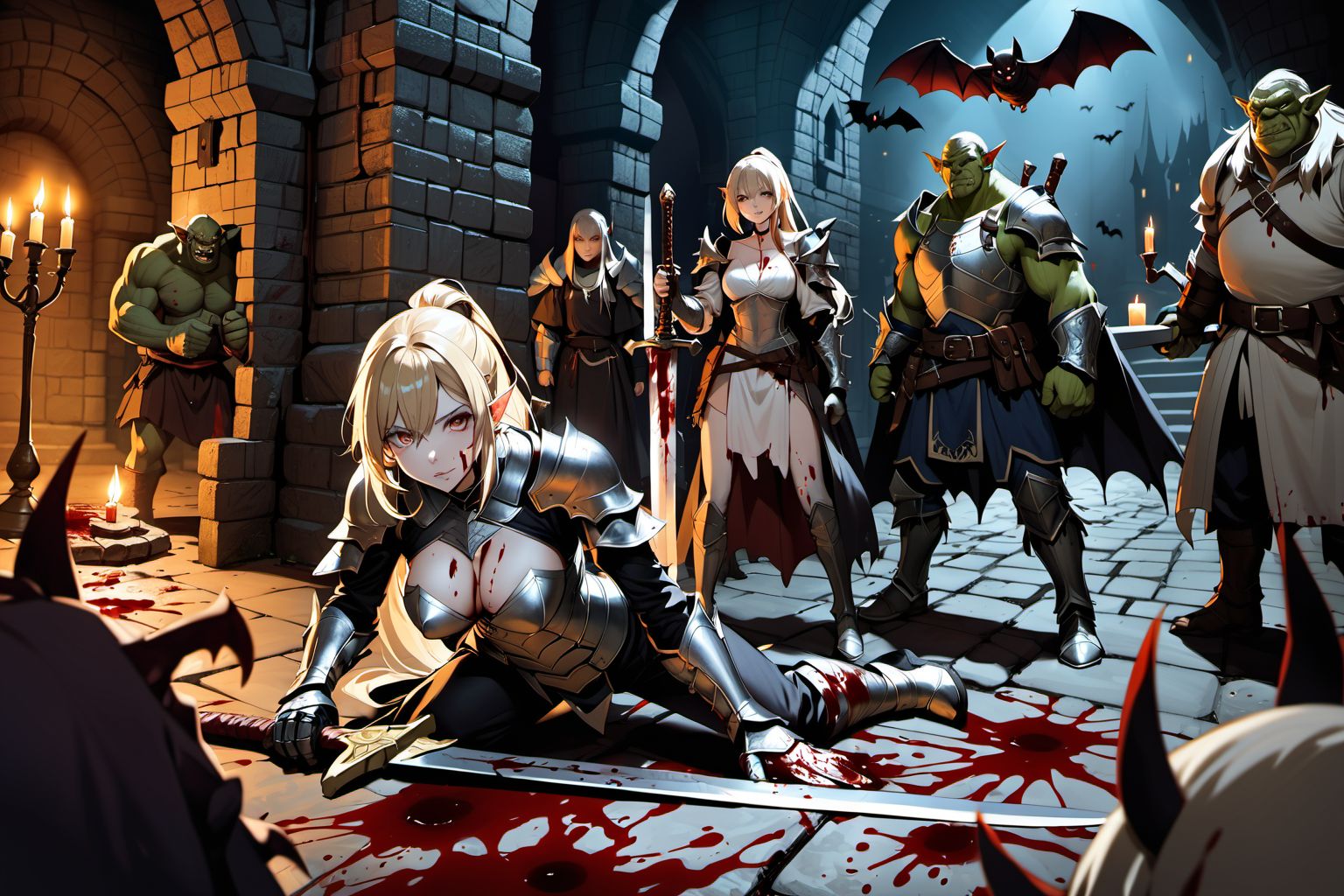 堕入暗黑地牢 [血腥版] [Fall into the dark dungeon][Guro version] [AI Generated] - Page 24