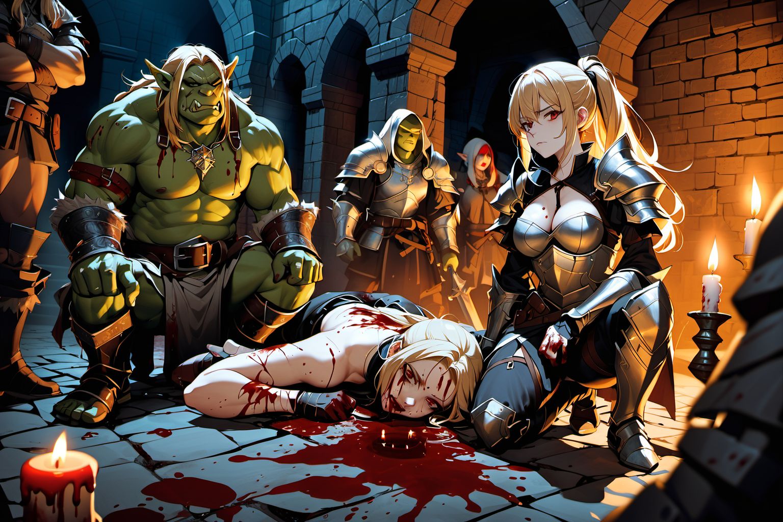 堕入暗黑地牢 [血腥版] [Fall into the dark dungeon][Guro version] [AI Generated] - Page 27