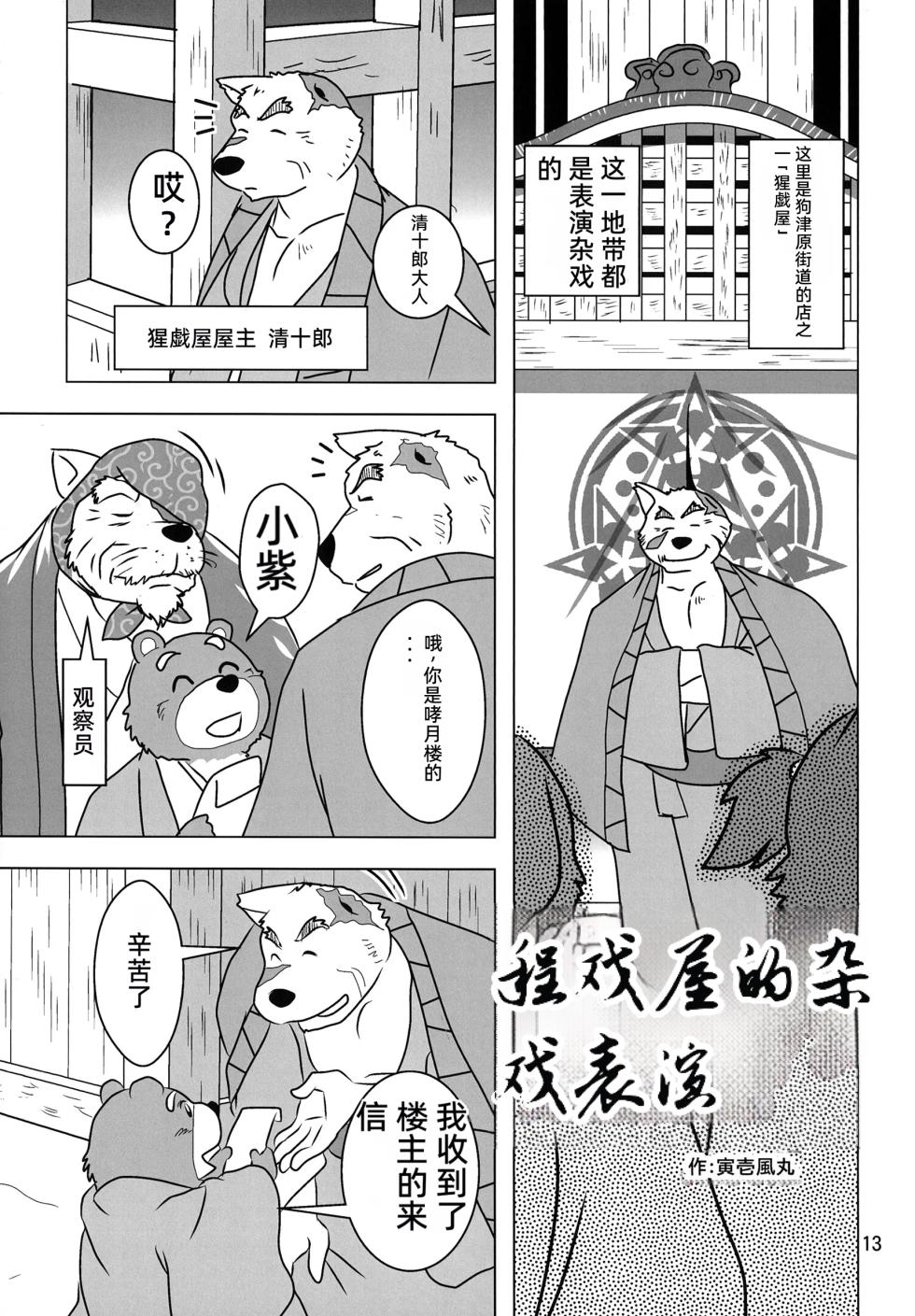 (Yarou Fes 2012) [Oyajiji Gumi (Various)] Kemono no Roukaku - Utage [Chinese] - Page 12