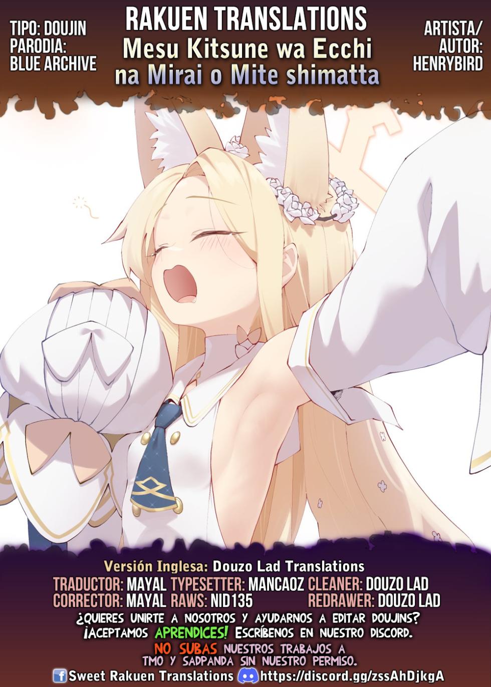 [Henry Plaza (Henrybird)] Mesu Kitsune wa Ecchi na Mirai o Mite shimatta (Blue Archive) [Spanish] [Rakuen Translations] [Digital] - Page 23