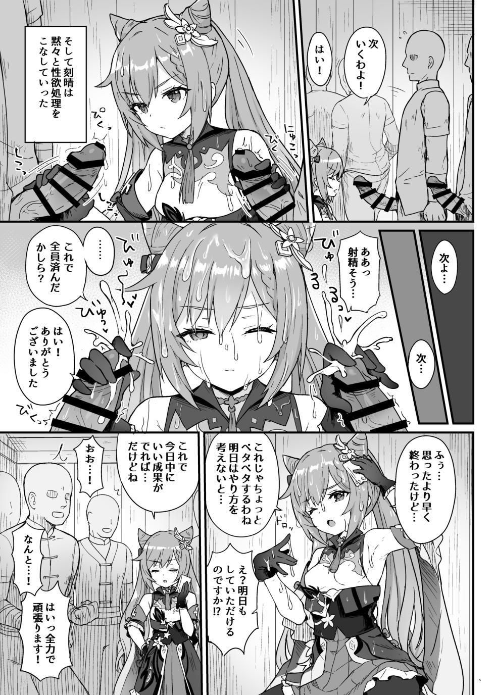[Wasabi Mochi (Momosawa)] Keqing-chan ga Buka o Shigoki Makuru Hon (Genshin Impact) [Digital] - Page 6