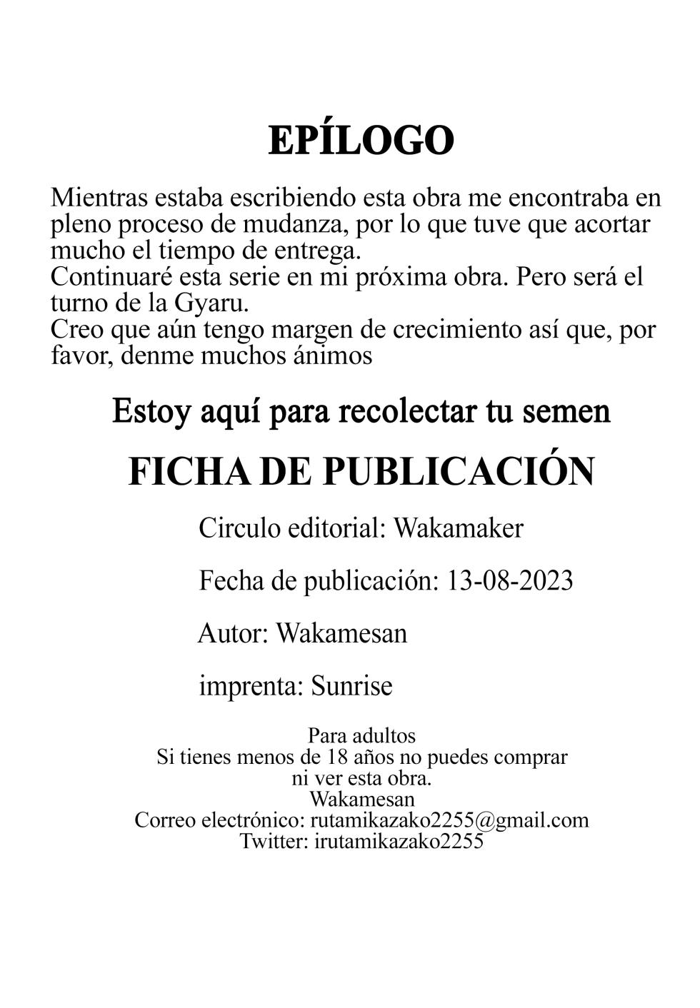 (C102) [wakamaker (wakamesan)] Anata no Semen Kaishuu Shimasu | Estoy Aquí para Recolectar tu Semen [Spanish] [EromegameTT y NTINFS] - Page 26