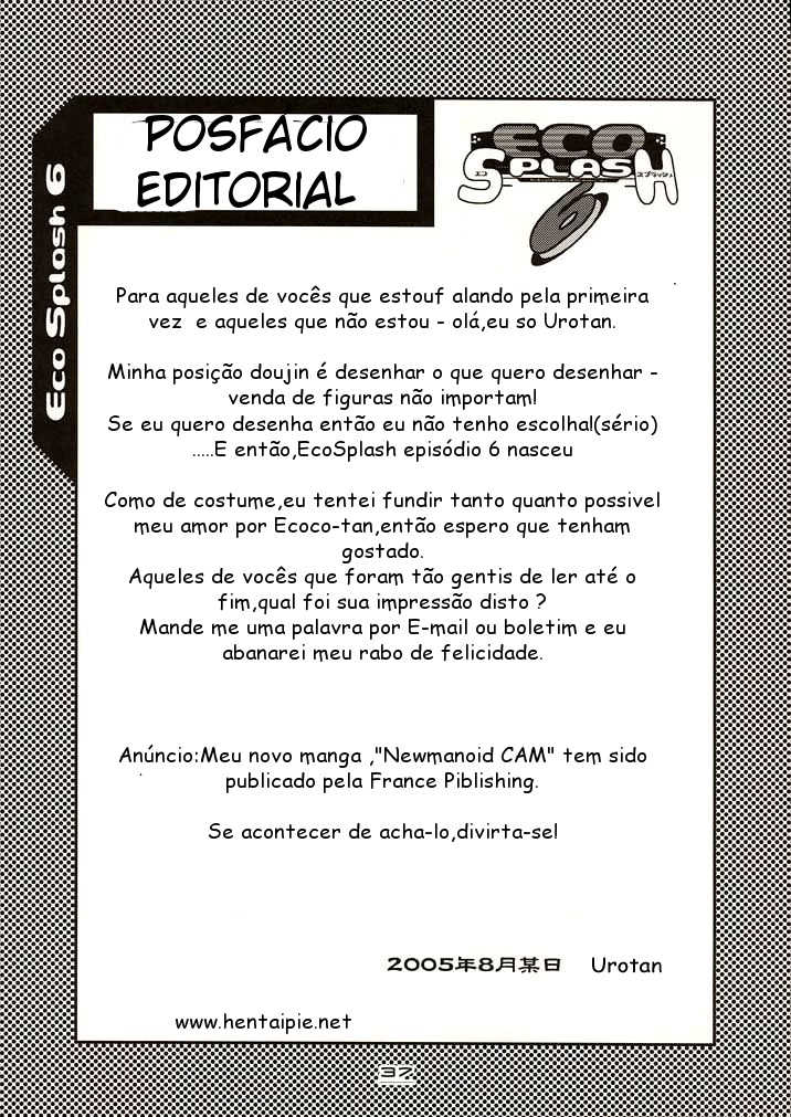 (C68) [Uropyon (Urotan)] Eco Splash 6 (Ecoko) [Portuguese-BR] [Hentai Pie] - Page 36
