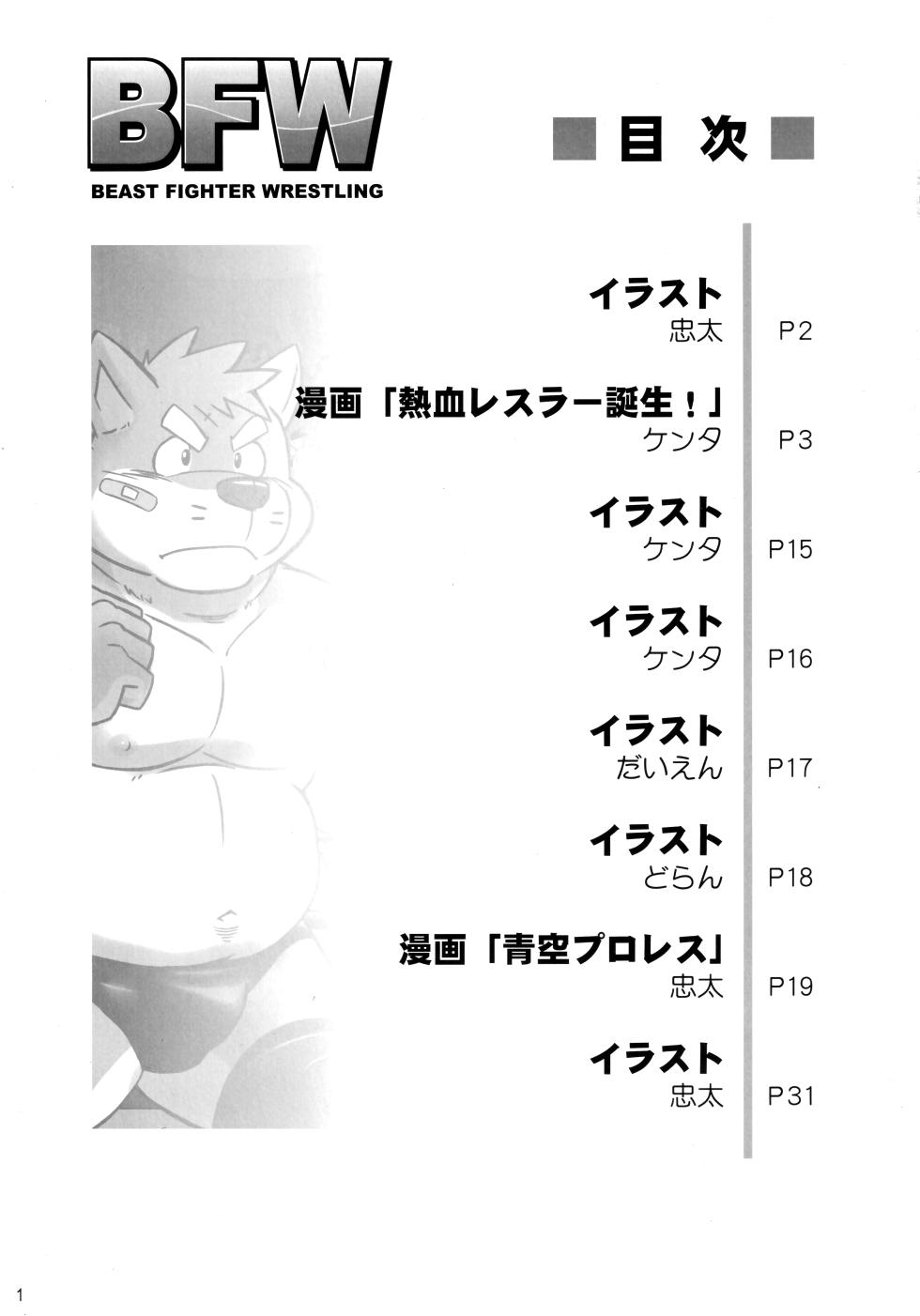 (Kemoket 3) [Zunguri Dango (Various)] BFW -BEAST FIGHTER WRESTLING- - Page 2