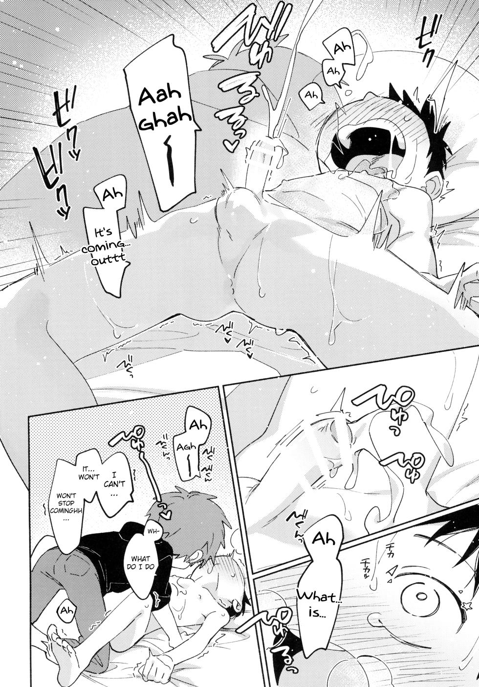 (ShotaFes14) [Keito no Mori (Wool)] Tomodachi to Kaihatsu Shite Miru Hon. | A book about trying to develop your sensitivity with your friend [English] {Chin²} - Page 18