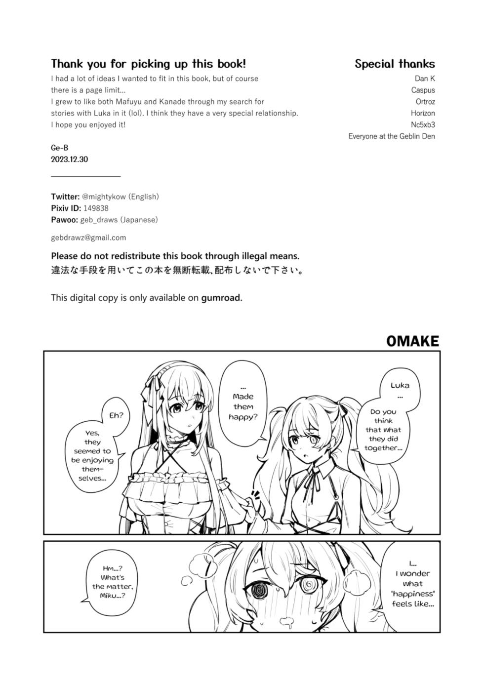 [Ge-B] (Kanade x Mafuyu, doujinshi) Forbidden Love's Song (ENG) - Page 22