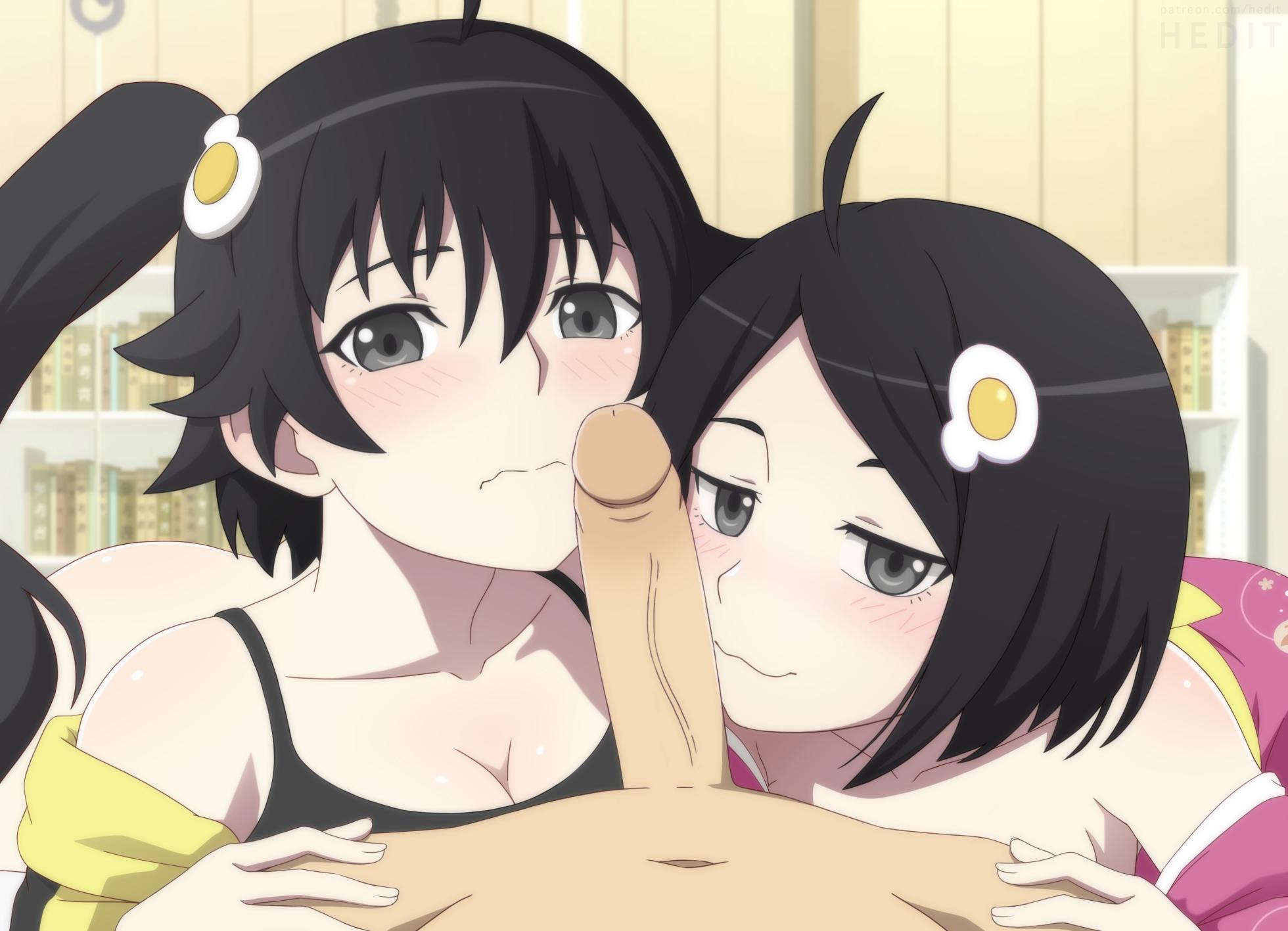 [Hedit] Karen and Tsukihi (Bakemonogatari) - Page 1