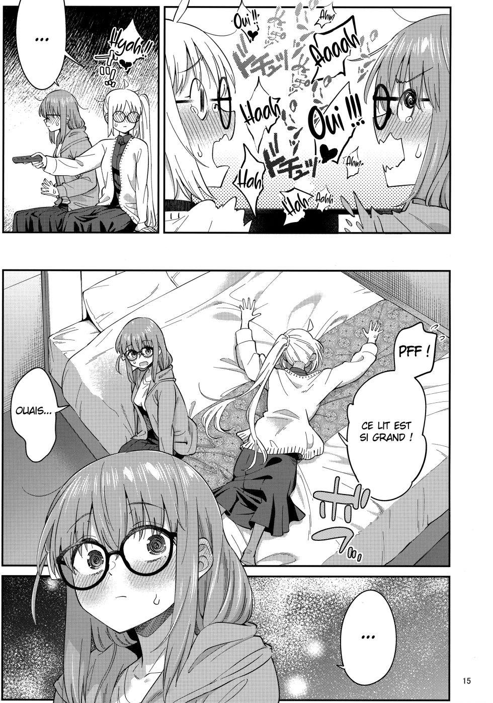 (C103) [Surface Tension (Orikuchi Hirata)] Netsu o Mazete Shin o Tokashite | Faire fondre ton cœur en mêlant nos chaleurs (Bocchi the Rock!) [French] [Les Poroïniens] - Page 14