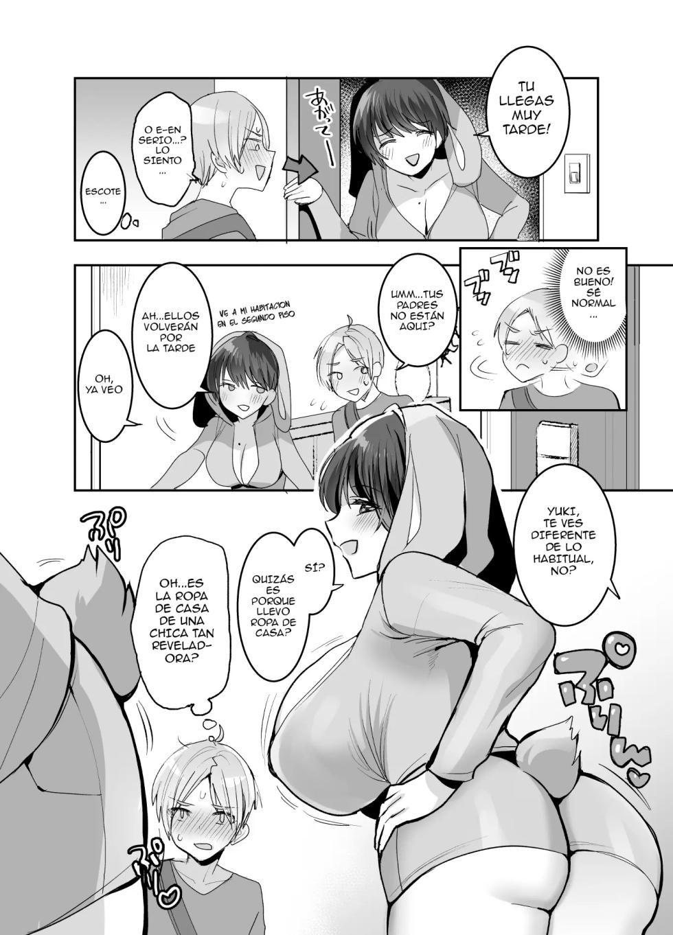 [Meimeiko (Meisuke)] Tomodachidamon ne? ~Kyonyuu Onna Tomodachi ni Semararete Asa made Gachi Nama Koubi!~ | ¿Somos amigos, verdad? ~Una amiga de grandes pechos me obligó a tener sexo rudo hasta la mañana.〜 - Page 4